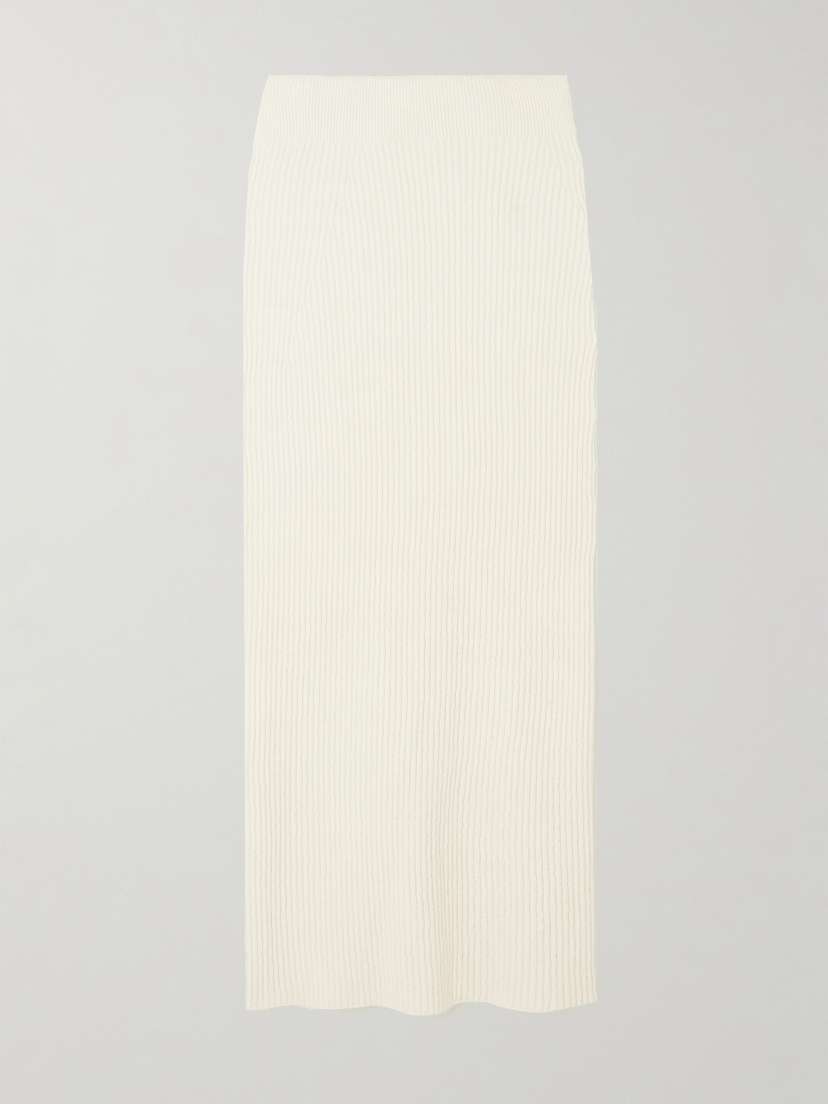 TOTEME Organic Cotton-blend Bouclé Maxi Skirt