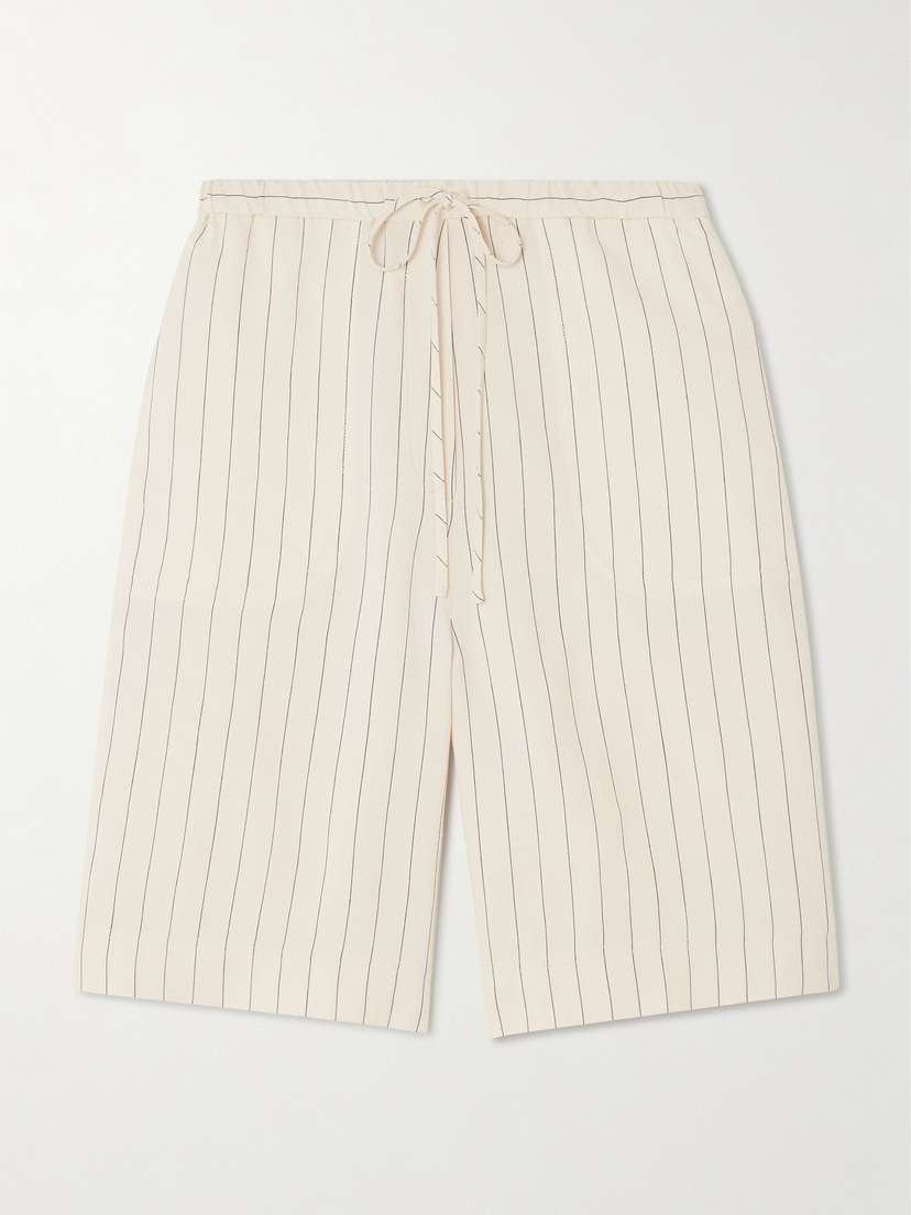 TOTEME Pinstriped Woven Shorts