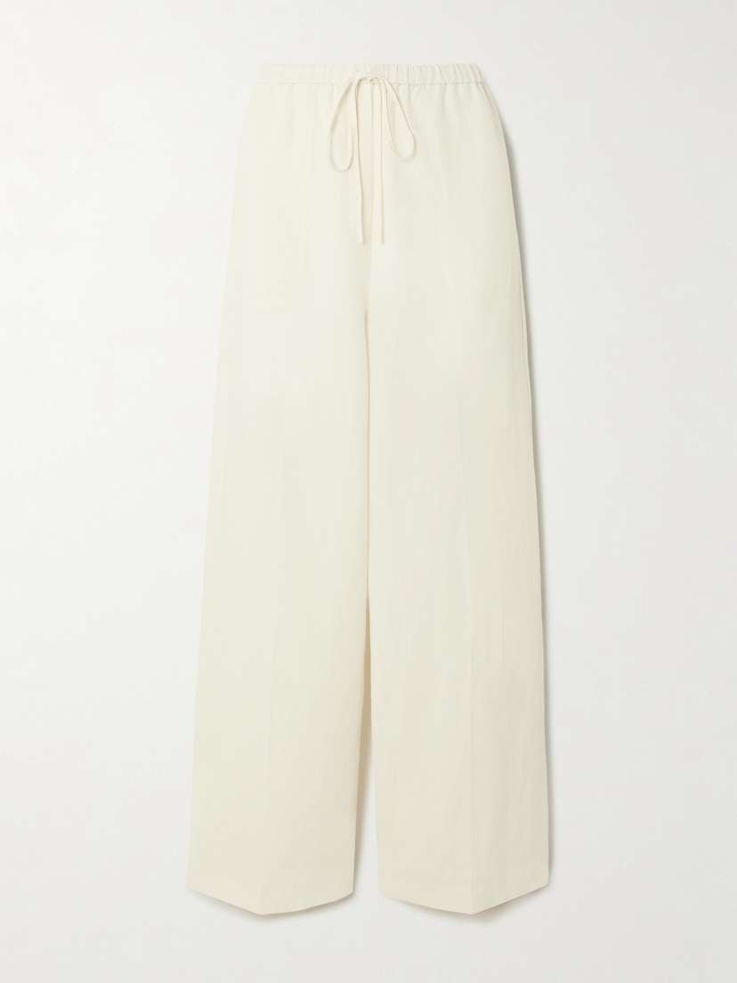 TOTEME Tencel ™ Lyocell And Linen-blend Wide-leg Pants