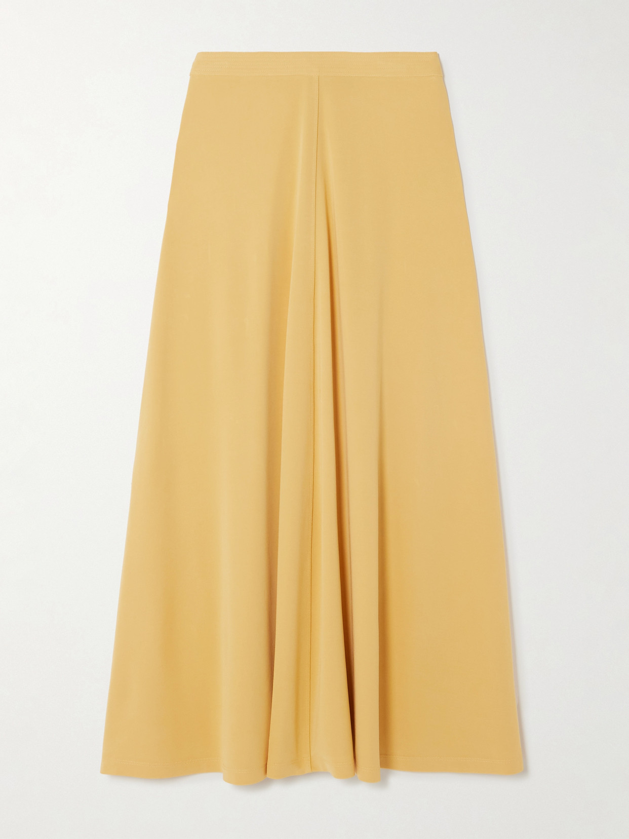 Totême Stretch-jersey Midi Skirt In Yellow