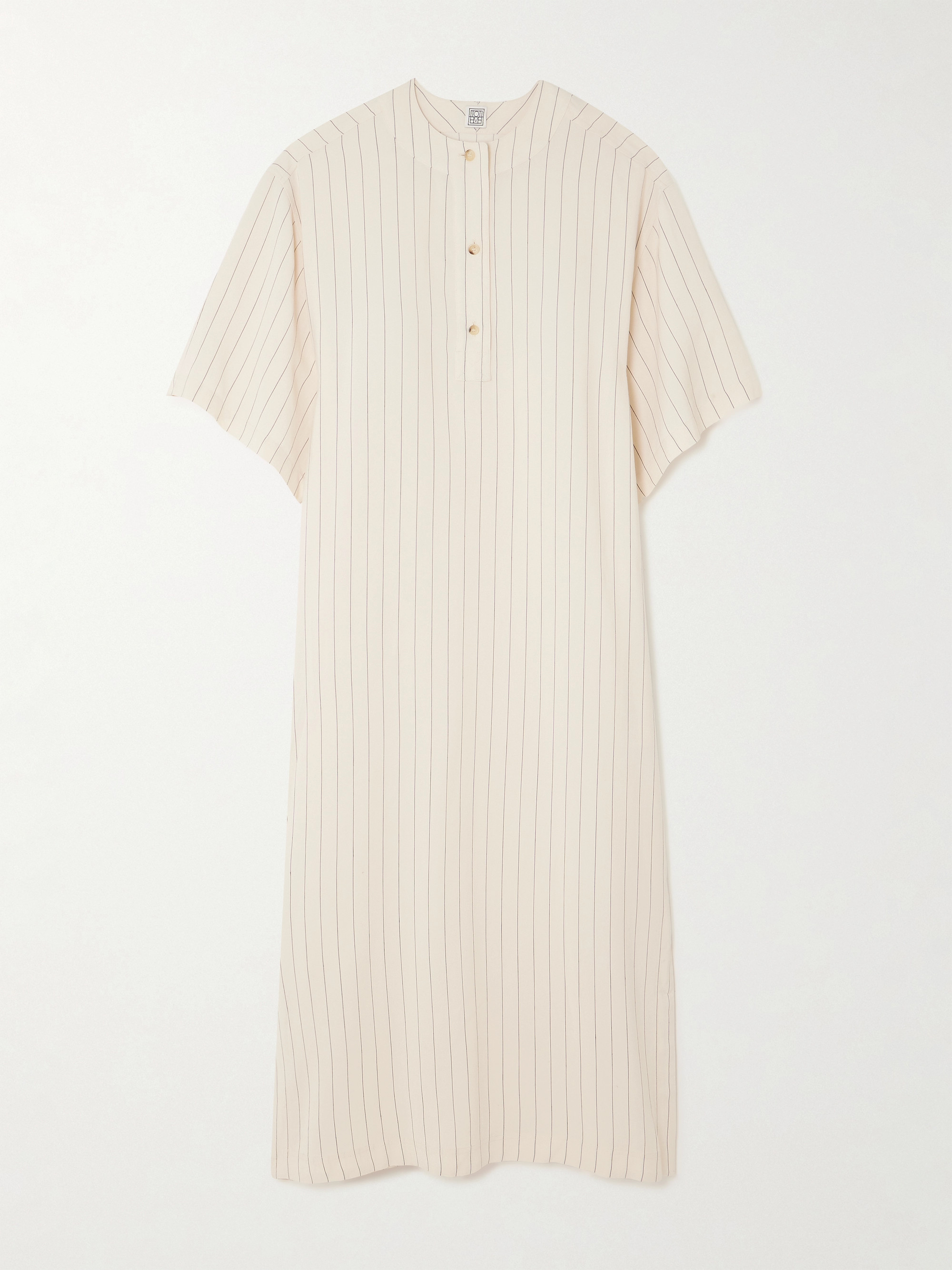 TOTEME Pinstriped crepe midi dress