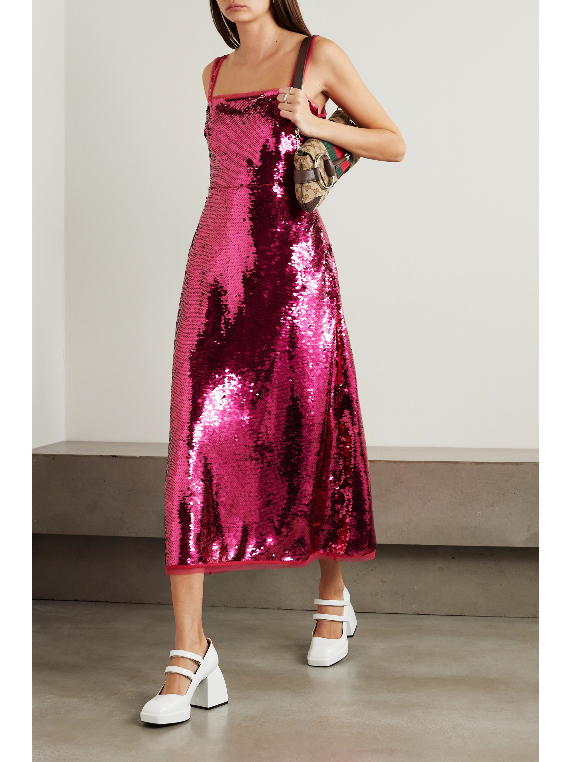 Molly Goddard Miranda sequined tulle midi dress