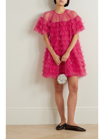 Molly Goddard Roberta ruffled tulle mini dress