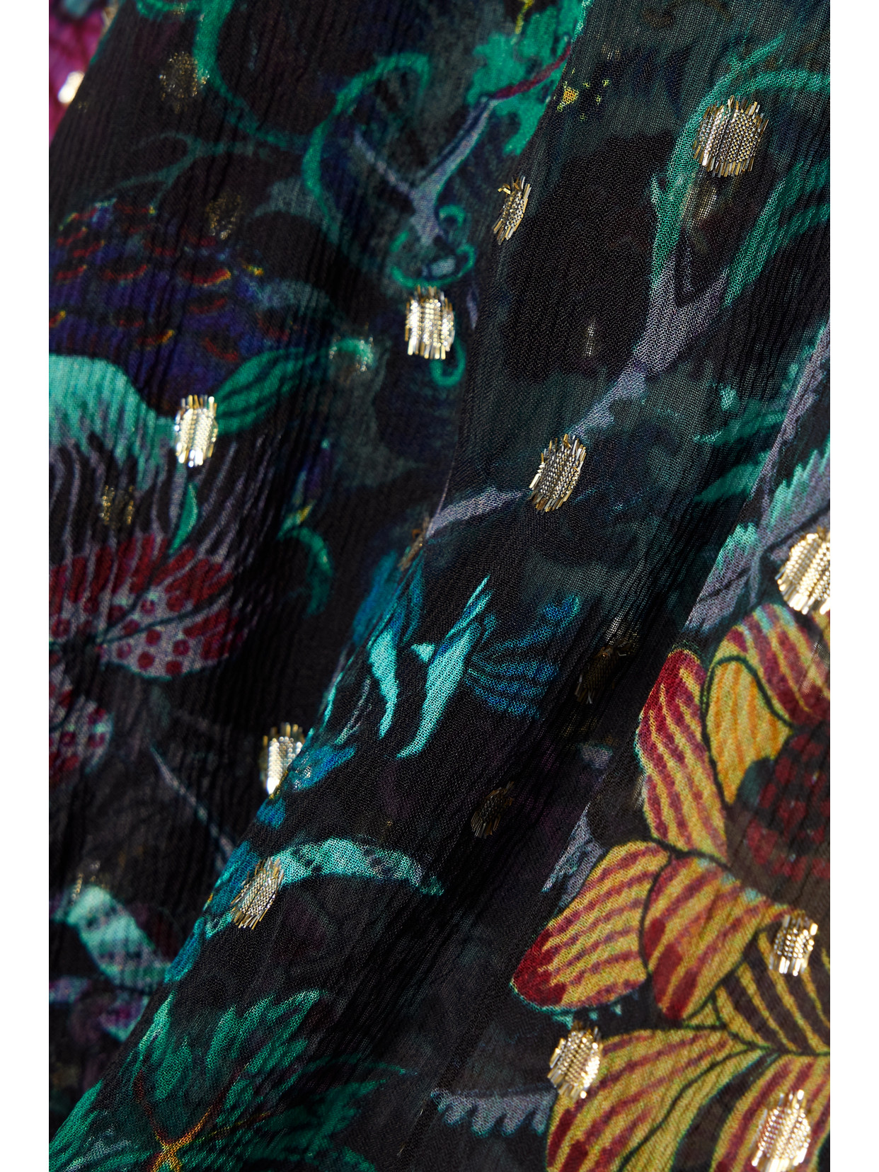 Ulla Johnson Bernadette Floral-print Fil Coupé Silk-blend Crepon Blouse In Black