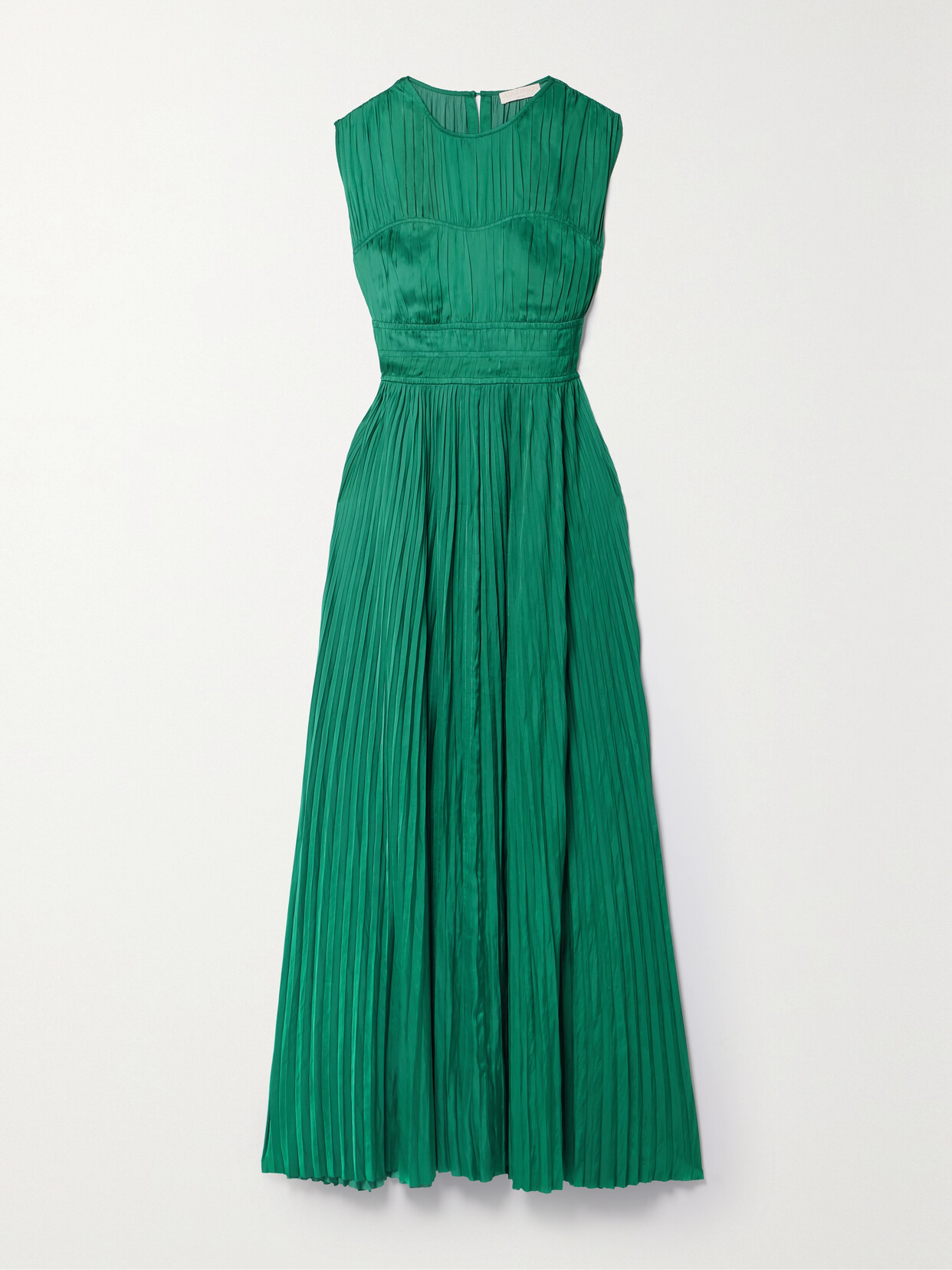 Ulla Johnson - Delia Plissé-satin Gown - Green