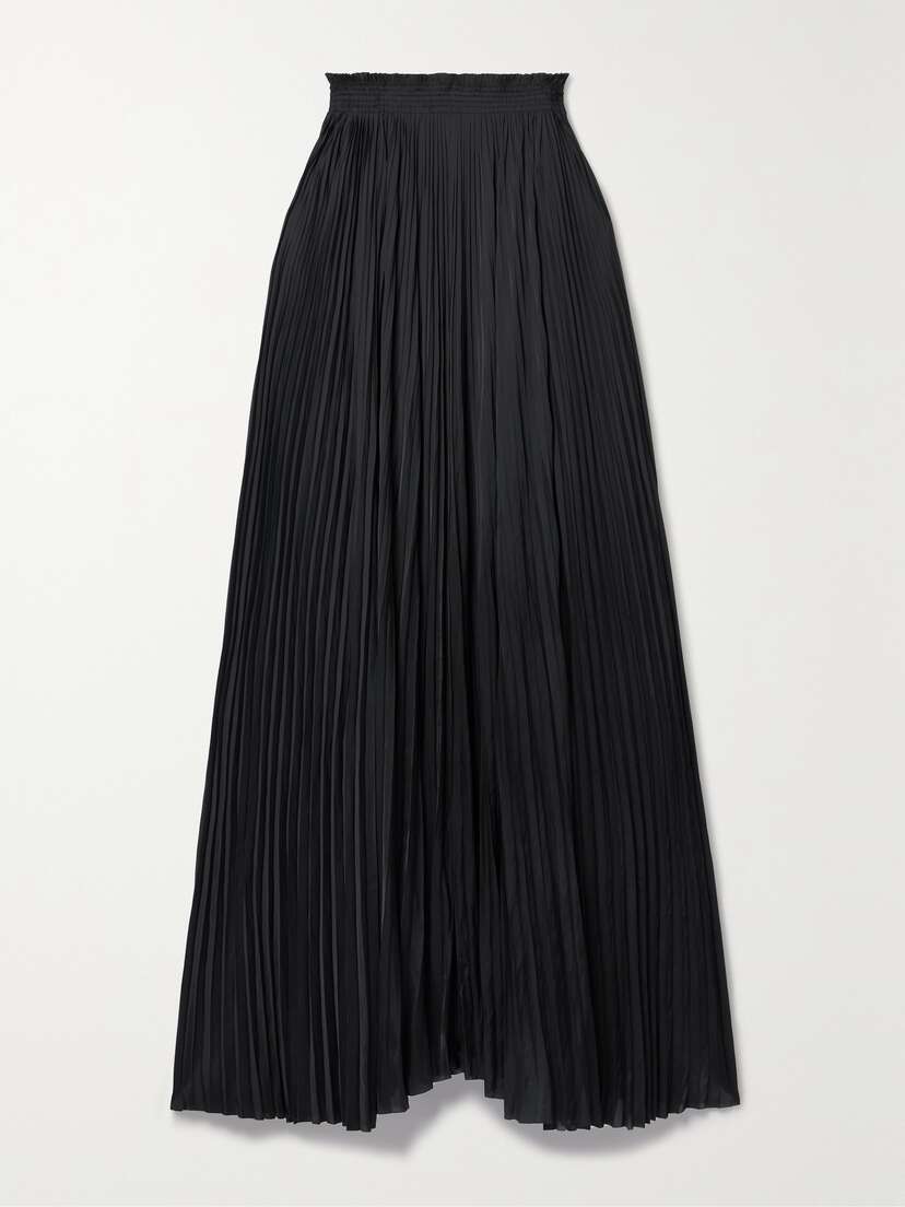 Ulla Johnson Krista Plissé-satin Maxi Skirt