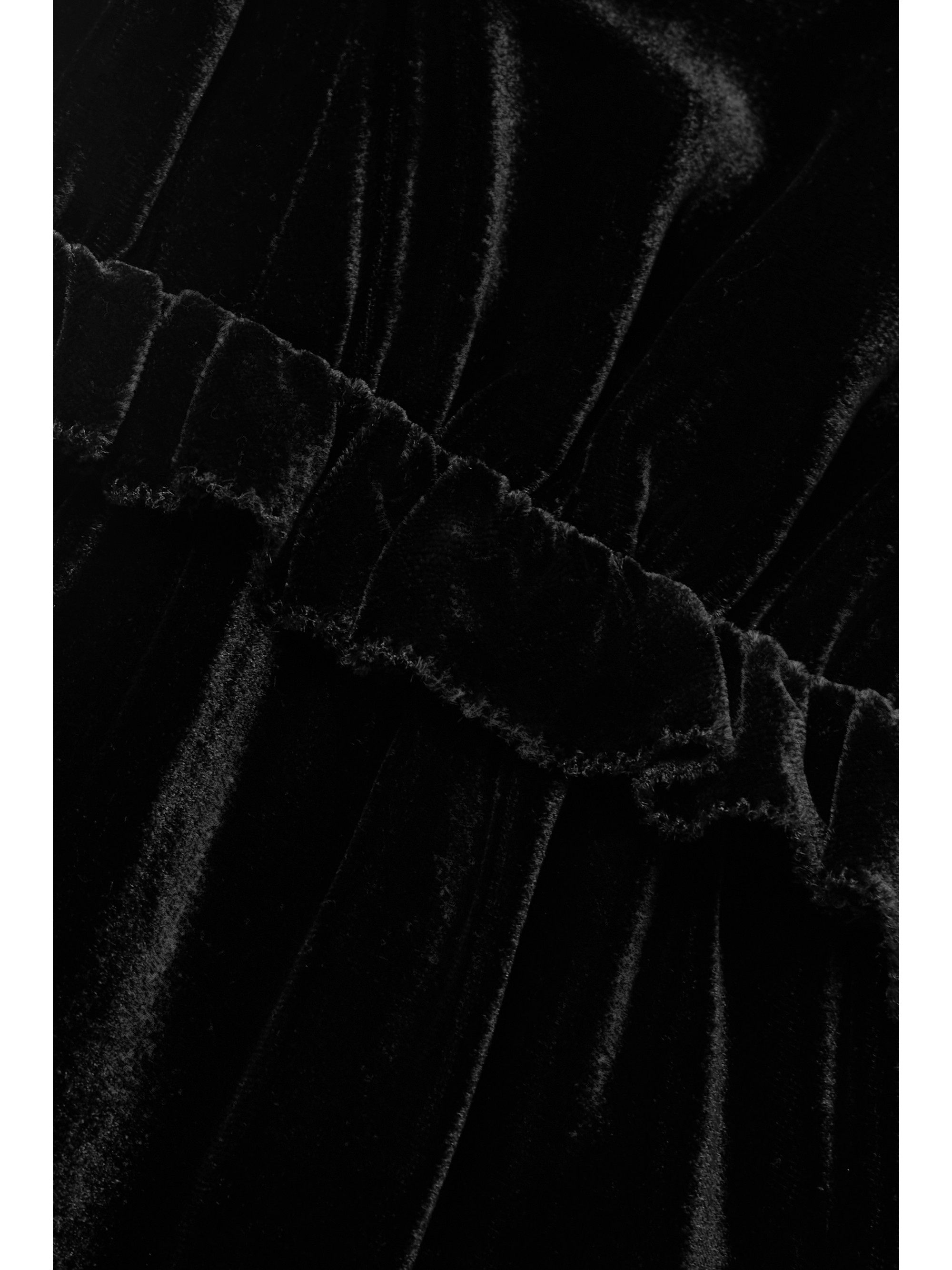 Ulla Johnson Lavinia open-back ruffled velvet gown thumbnail