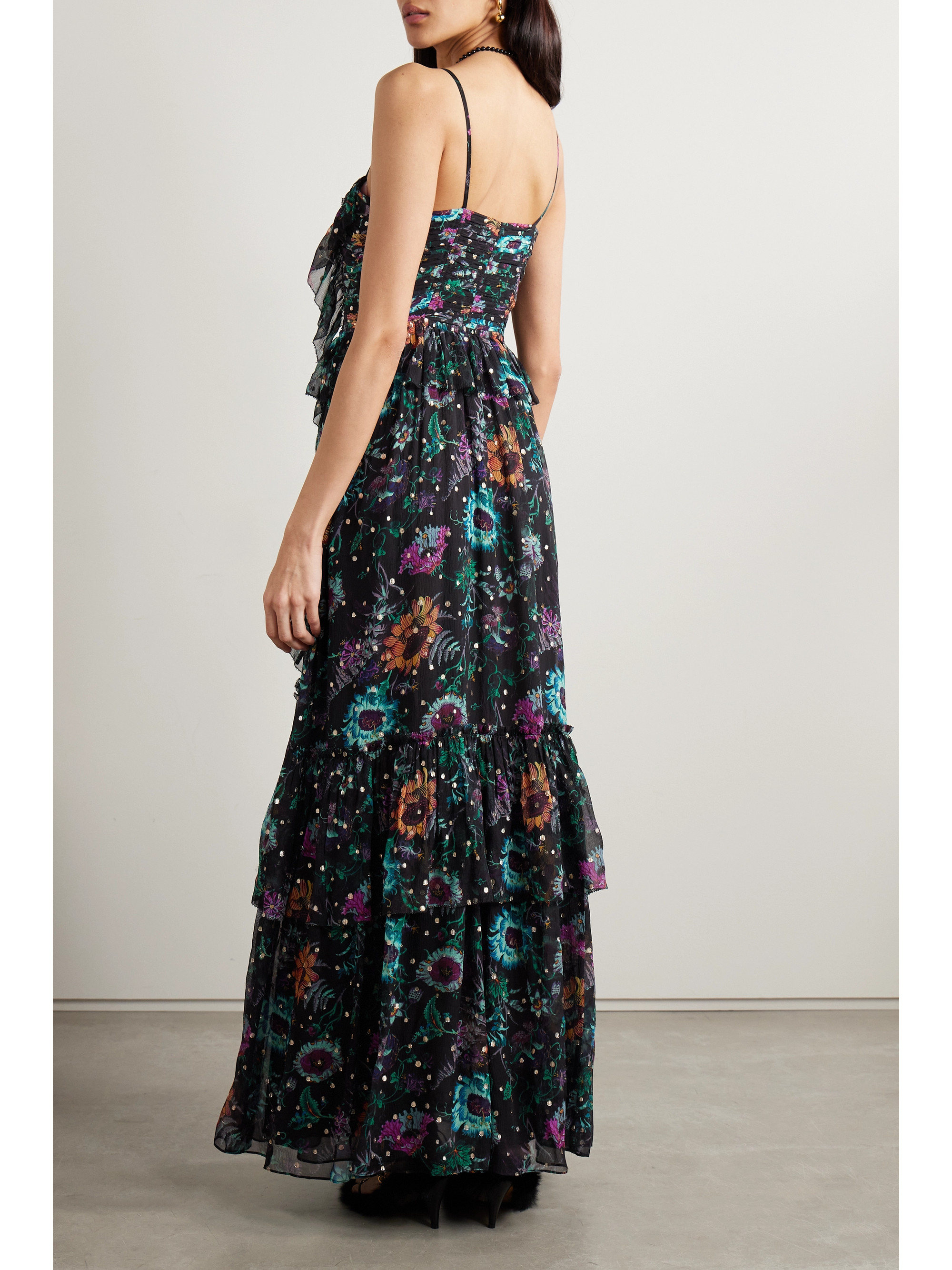 Ulla Johnson Colette ruffled floral-print fil coupé silk-chiffon gown thumbnail