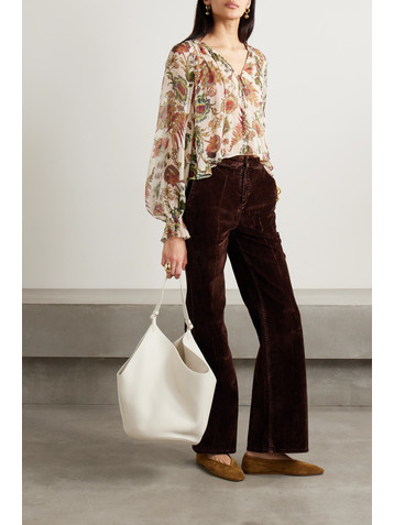 Ulla Johnson Bernadette floral-print silk-crepon blouse