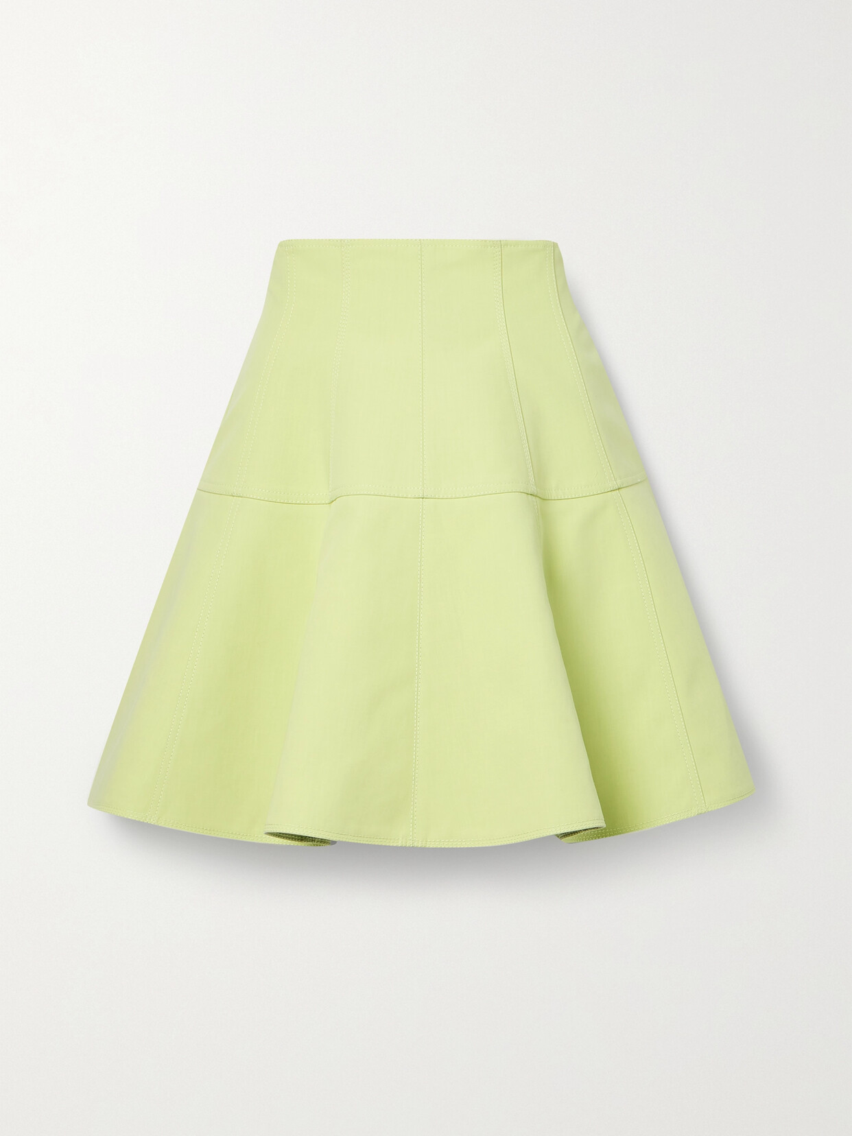 Ulla Johnson Kiara Paneled Cotton Mini Skirt In Green