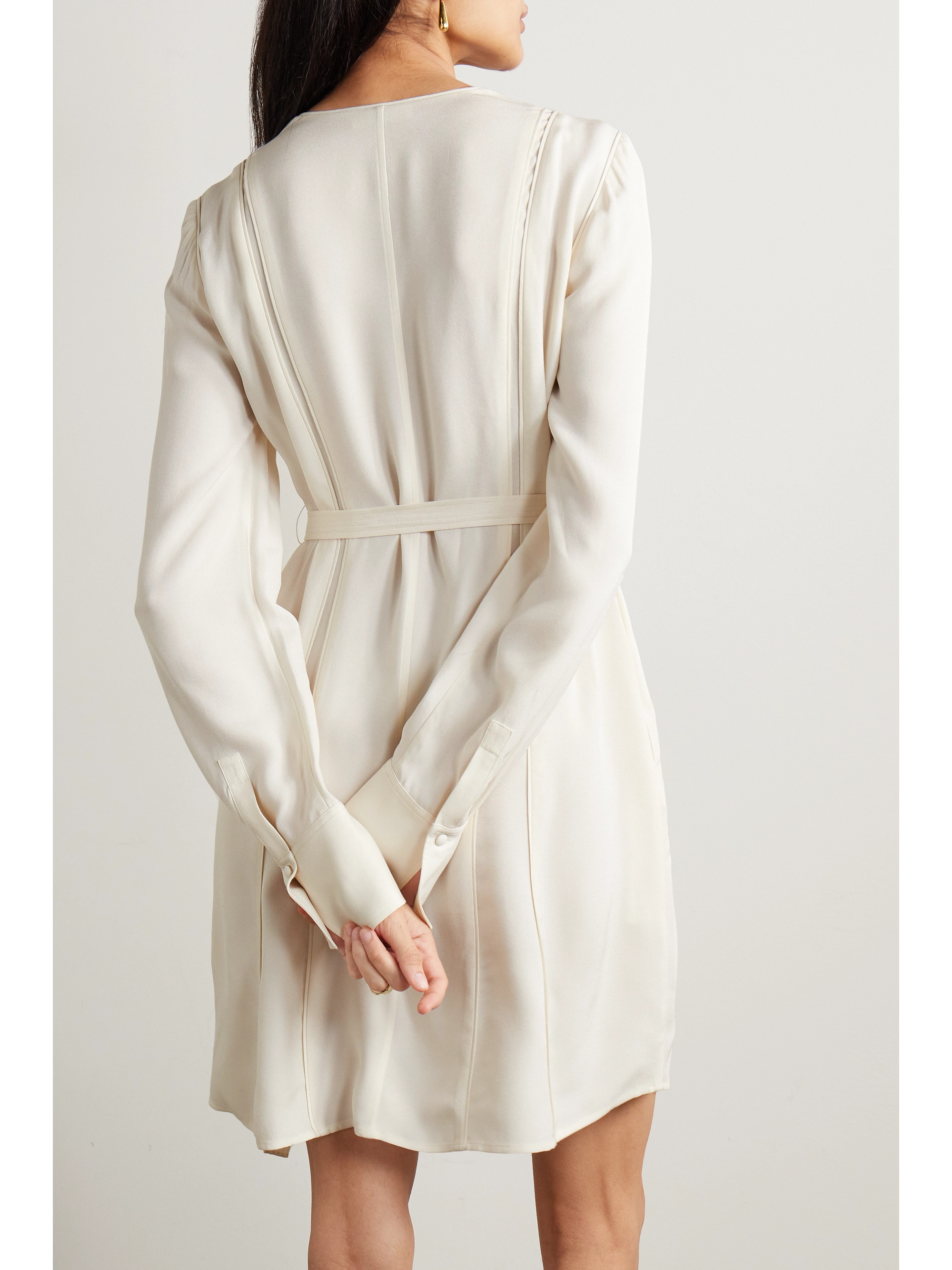 Ulla Johnson Daisy belted paneled crepe mini dress