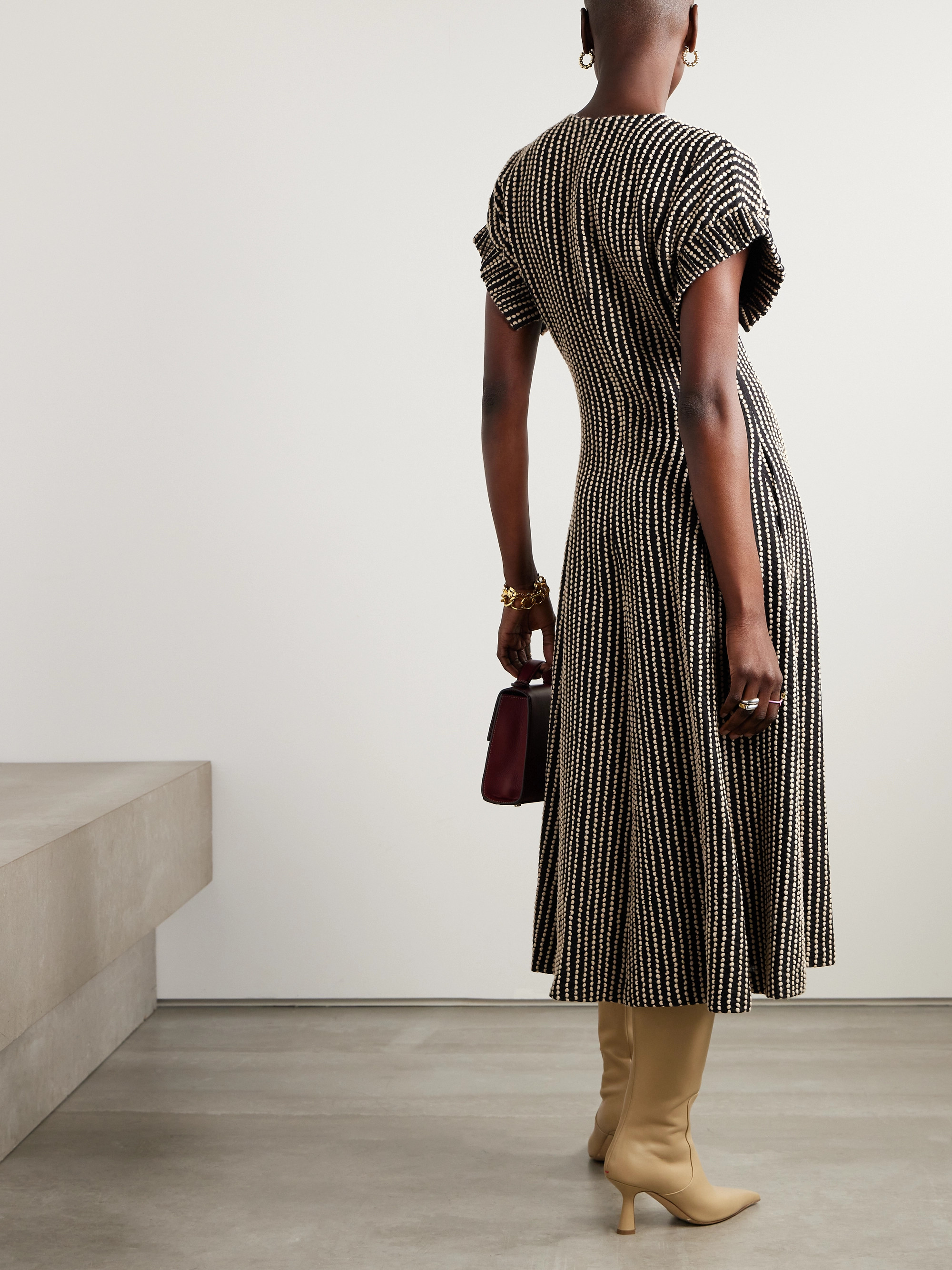 Ulla Johnson Devon embroidered wool-blend midi dress thumbnail