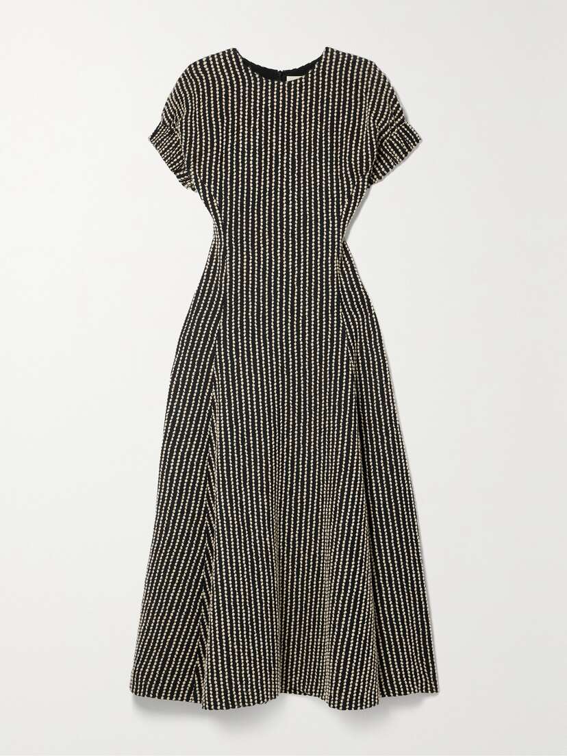 Ulla Johnson Devon Embroidered Wool-blend Midi Dress