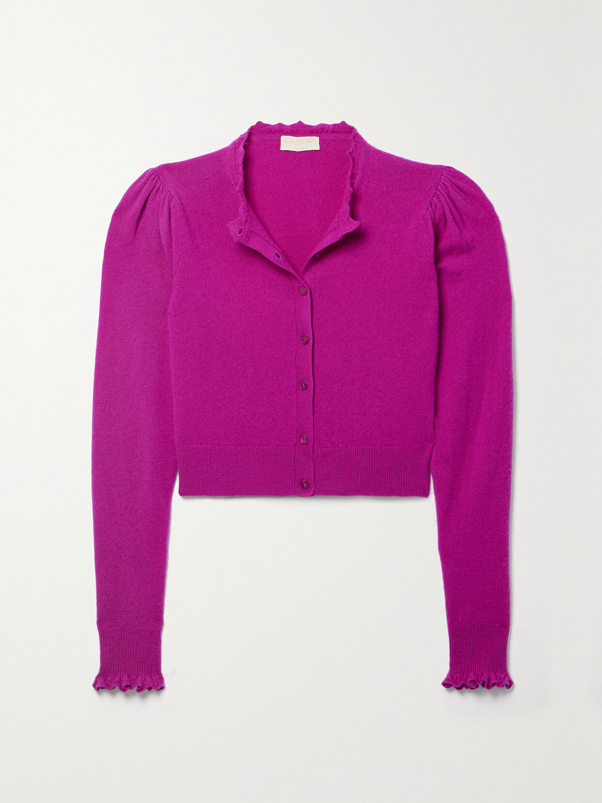 Ulla Johnson - Jana Cropped Ruffled Cashmere Cardigan - Pink