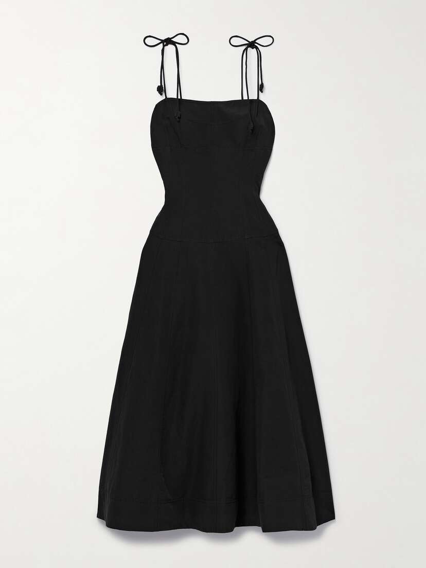 Ulla Johnson Batista Cotton, Linen And Silk-blend Poplin Midi Dress