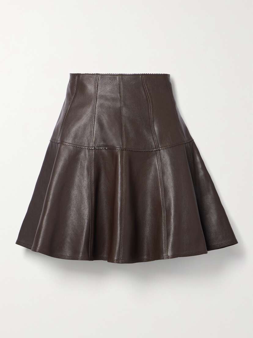 Ulla Johnson Kiara Paneled Leather Mini Skirt