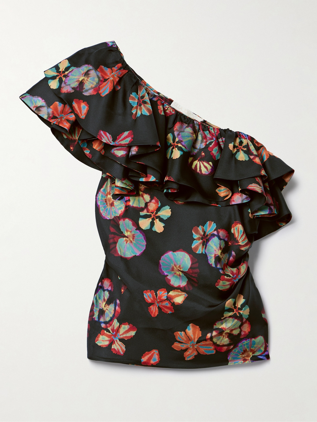 Ulla Johnson - Adaleigh One-shoulder Floral-print Silk-satin Twill Top - Multi