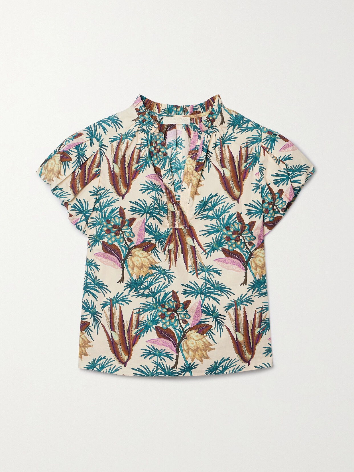 Ulla Johnson - Klara Floral-print Cotton-poplin Top - Multi