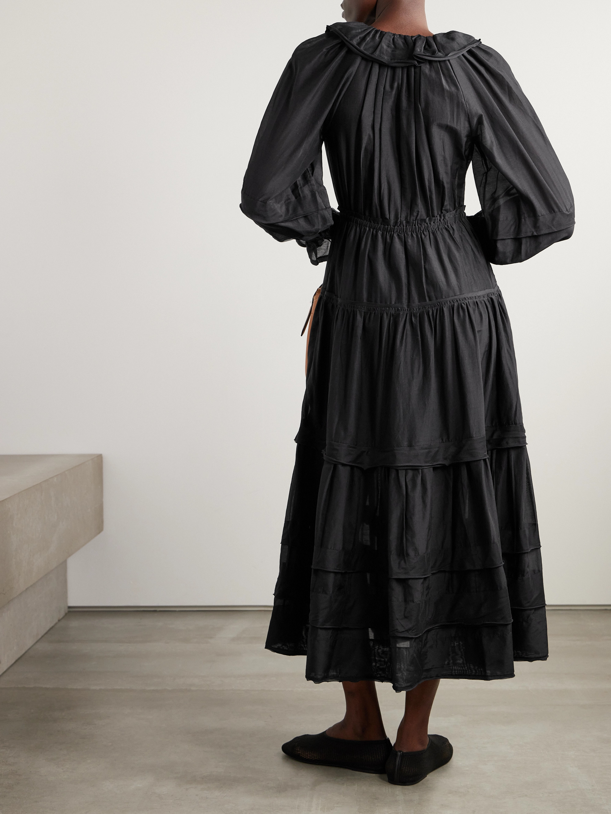 Ulla Johnson Ethel tiered cotton and silk-blend voile midi dress thumbnail