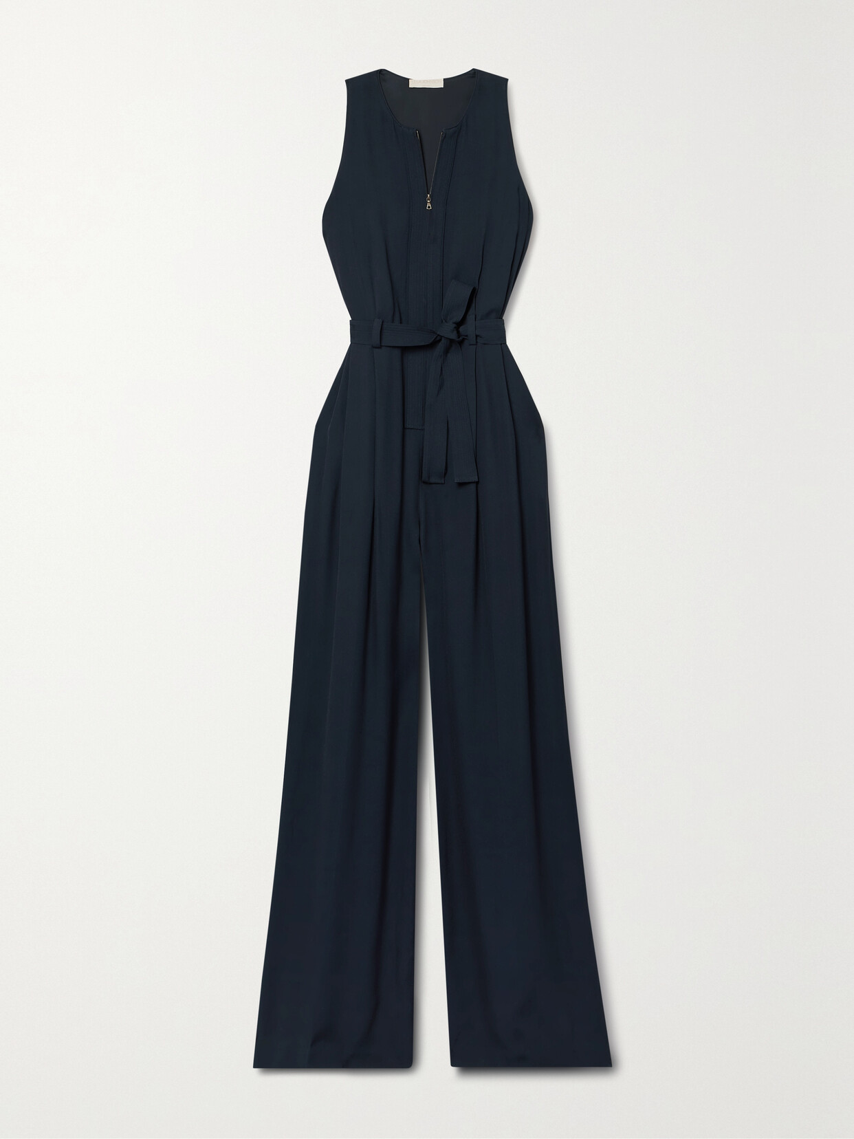 Ulla Johnson - Camelia Belted Crepe Jumpsuit - Blue