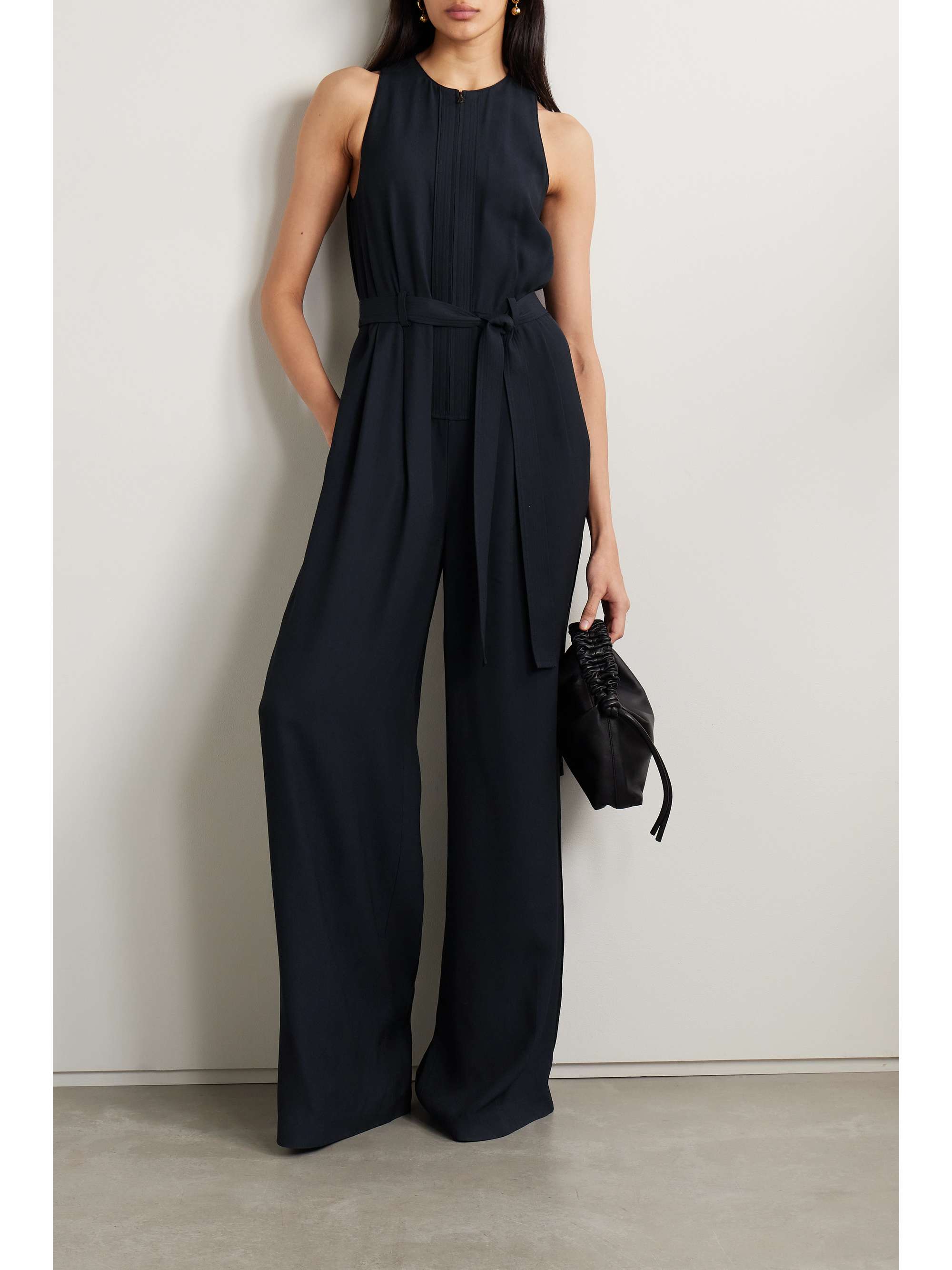 ULLA JOHNSON Camelia belted crepe jumpsuit | NET-A-PORTER