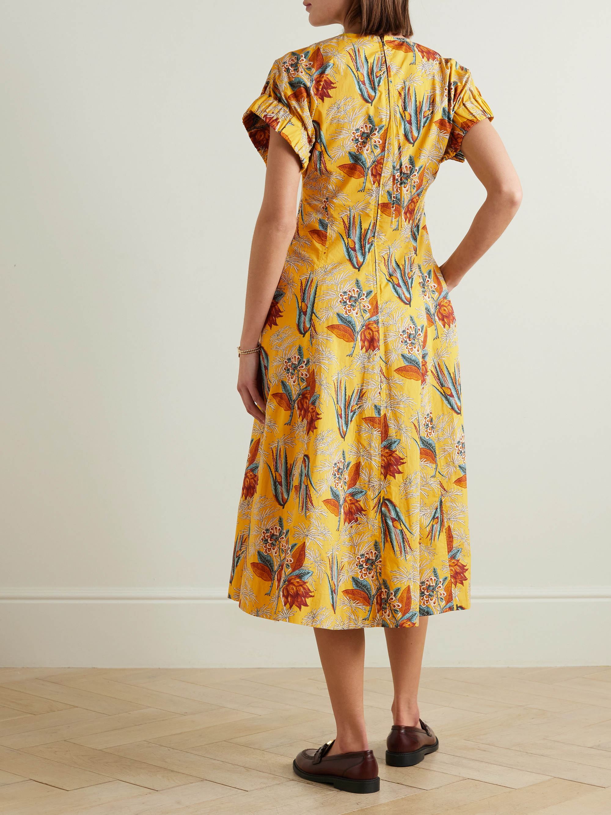Ulla Johnson Devon floral-print cotton-poplin midi dress