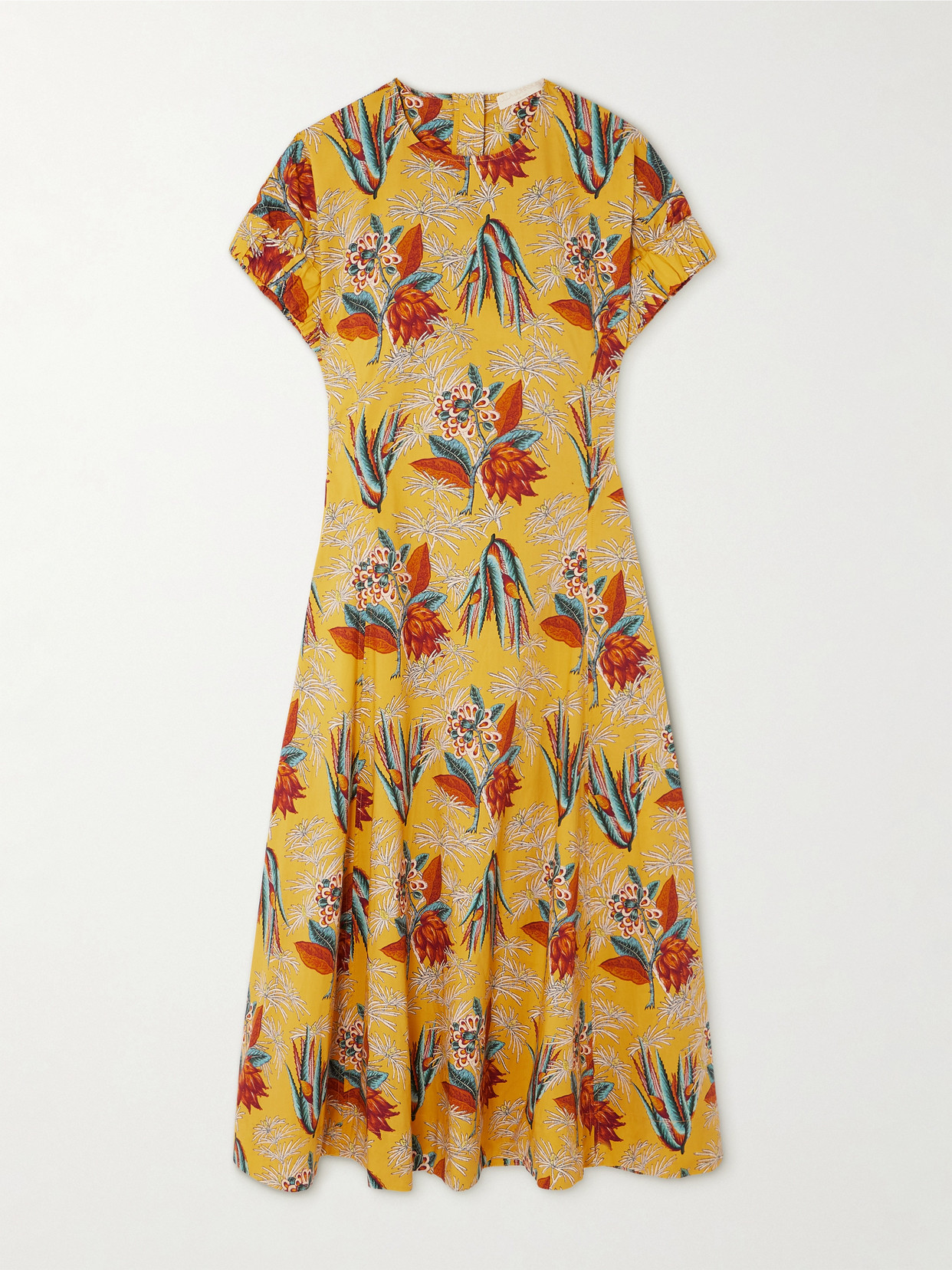 Ulla Johnson Devon Floral-print Cotton-poplin Midi Dress - Multi