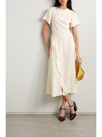 Ulla Johnson Cassia ruffled crepe de chine midi dress
