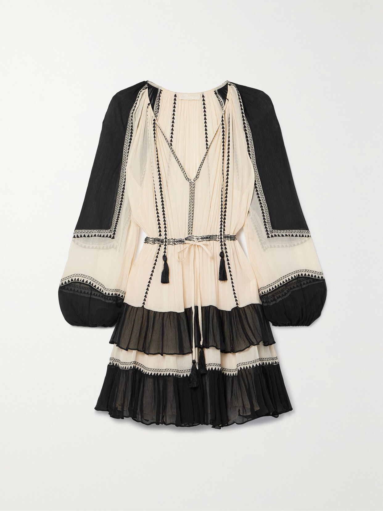 Ulla Johnson Loreli Embroidered Silk-crepon Mini Dress - Cream