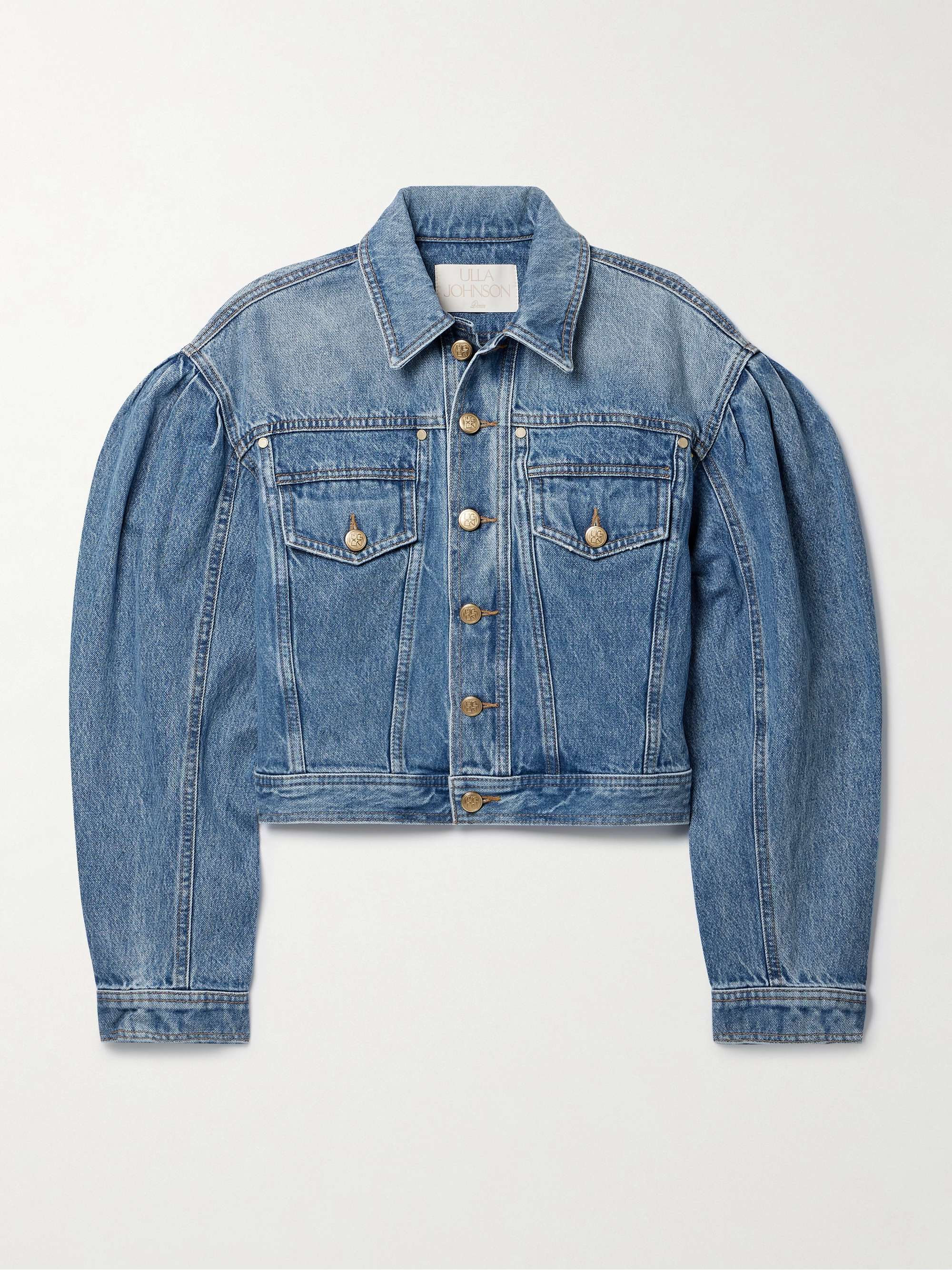 ULLA JOHNSON The Cosette cropped denim jacket | NET-A-PORTER