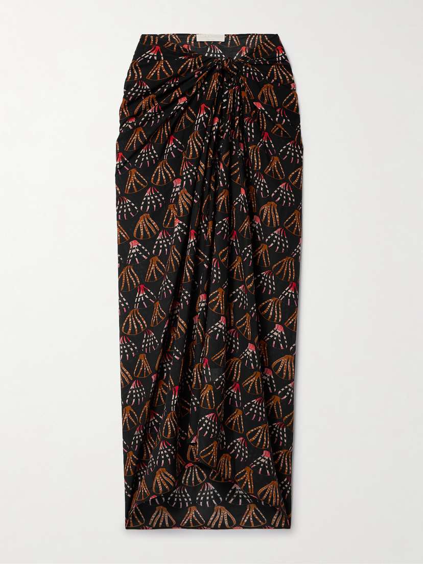 Ulla Johnson Paz Printed Cotton-blend Voile Pareo - - One size