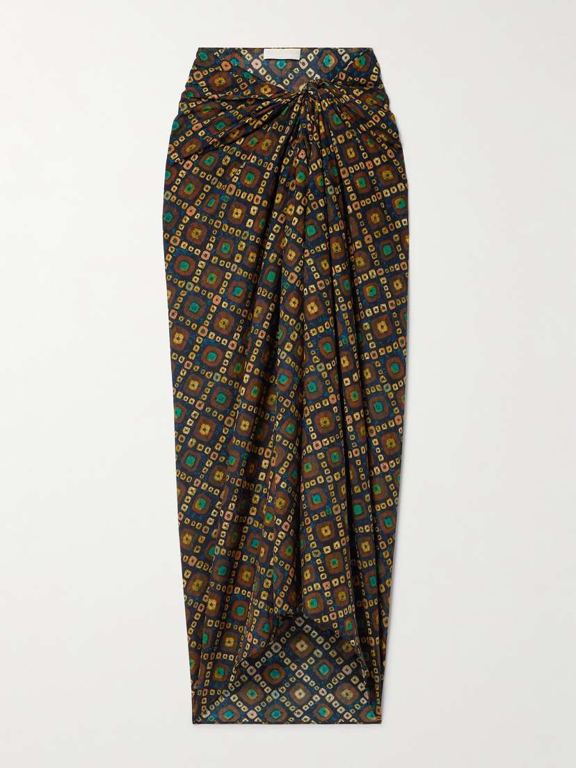 Ulla Johnson Paz Printed Cotton-blend Voile Pareo -  - One size