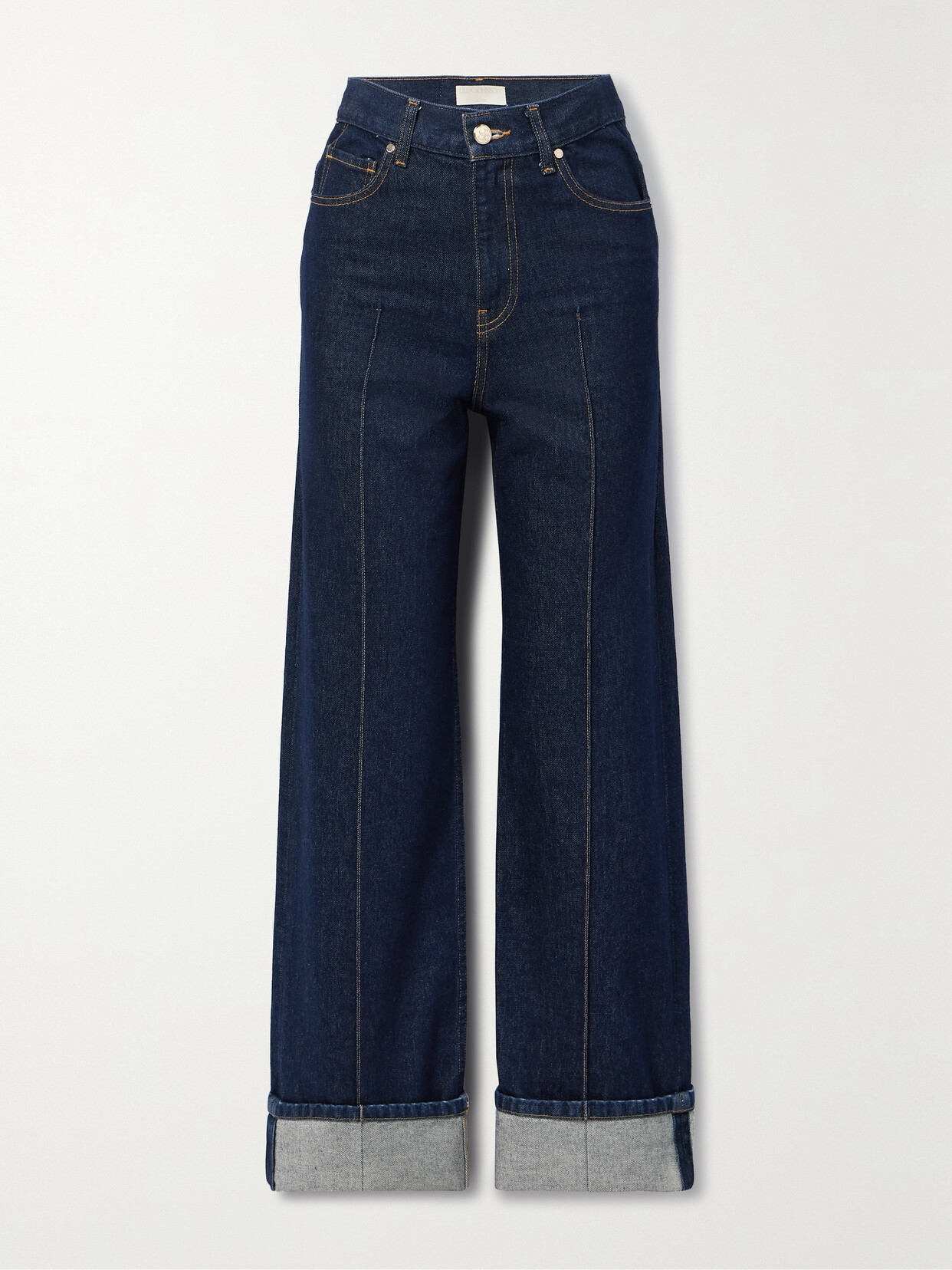 Shop Ulla Johnson The Genevieve High-rise Wide-leg Jeans In Blue