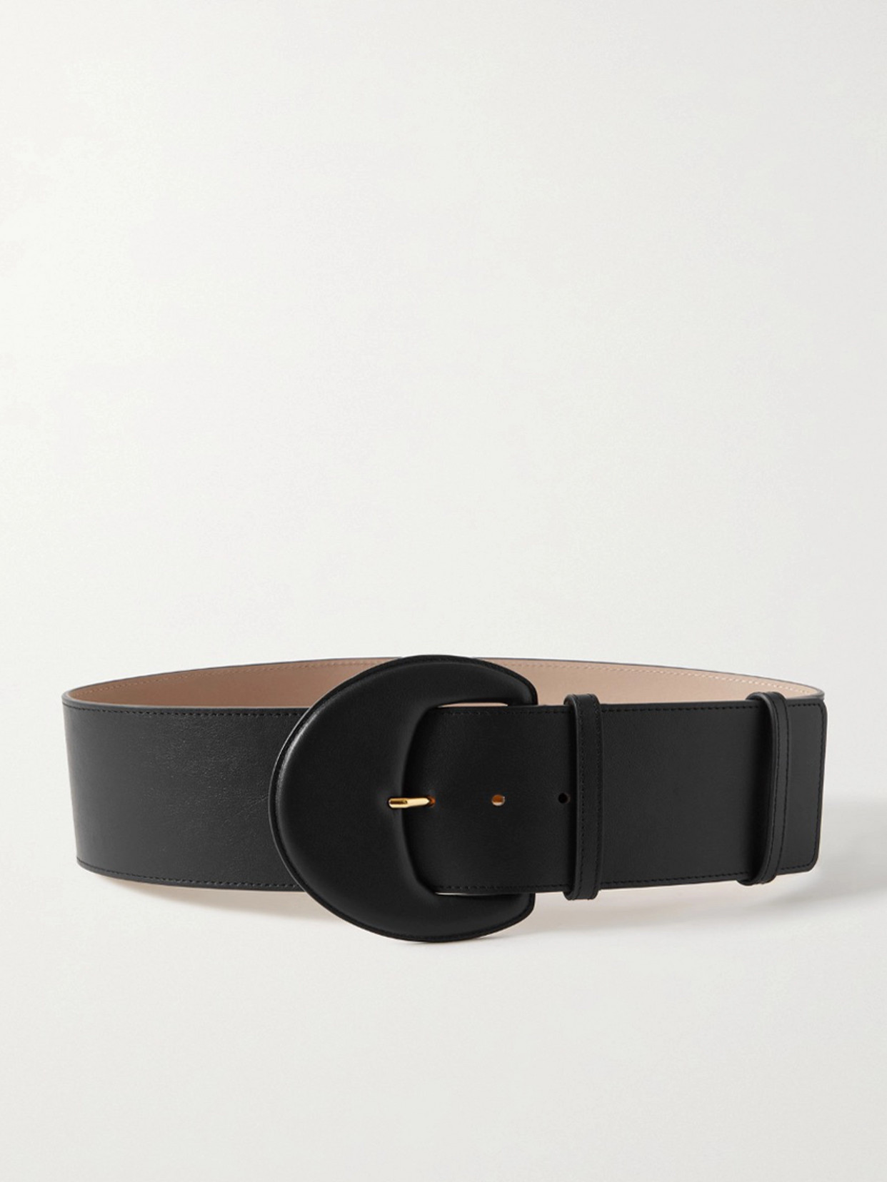 Carolina Herrera - Demi Lune Leather Waist Belt - Black