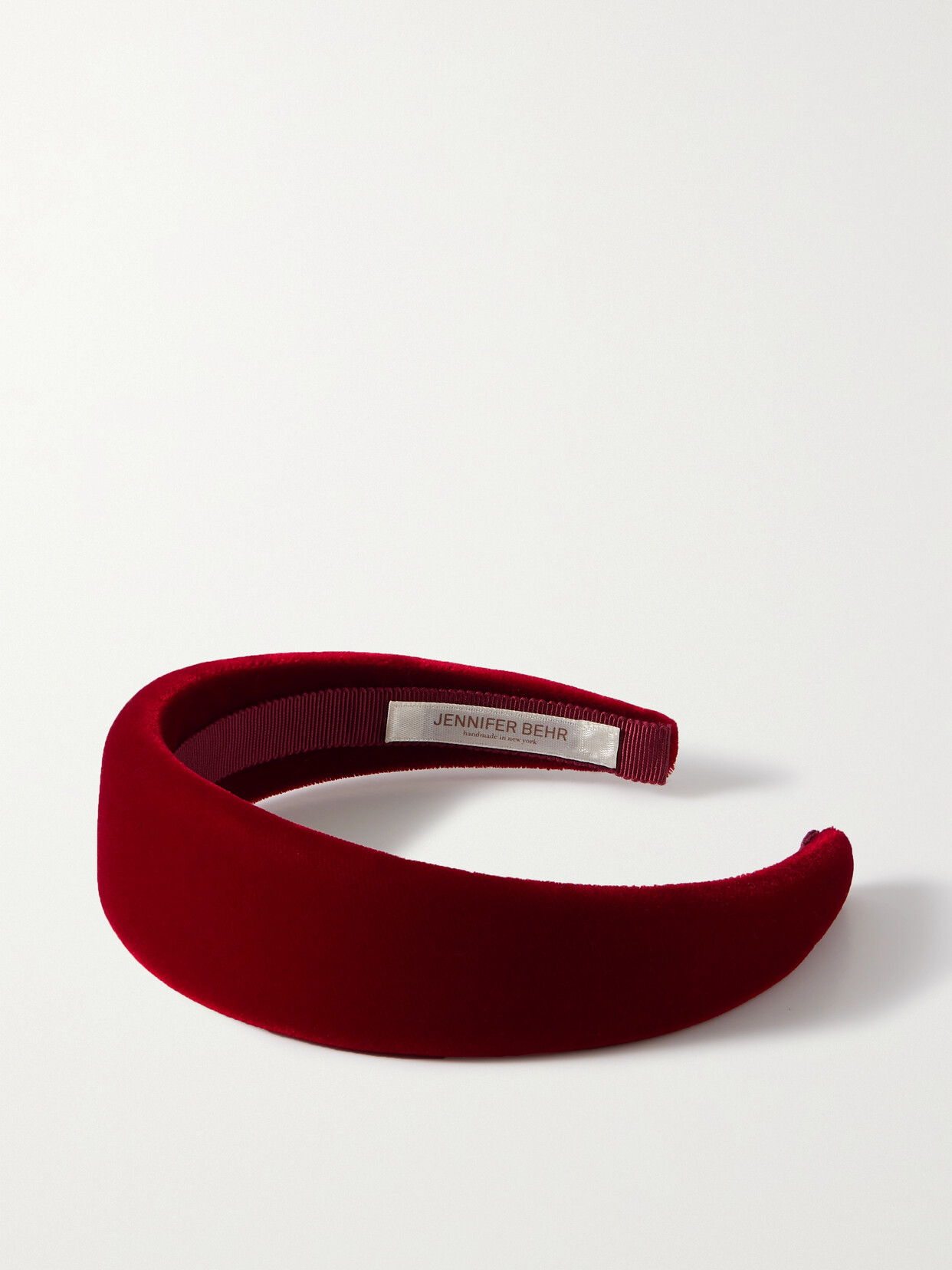 Jennifer Behr Kate Velvet Headband In Red