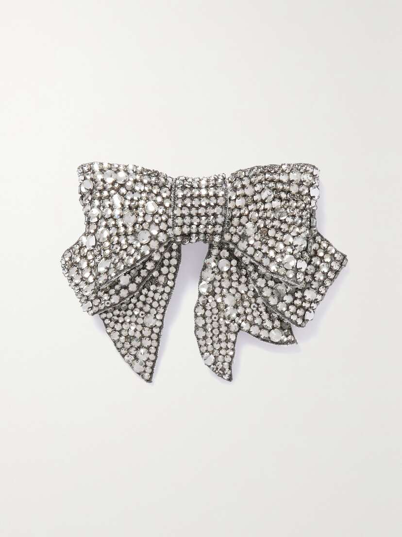 Jennifer Behr Belle Crystal-embellished Satin Hair Clip -  - One size