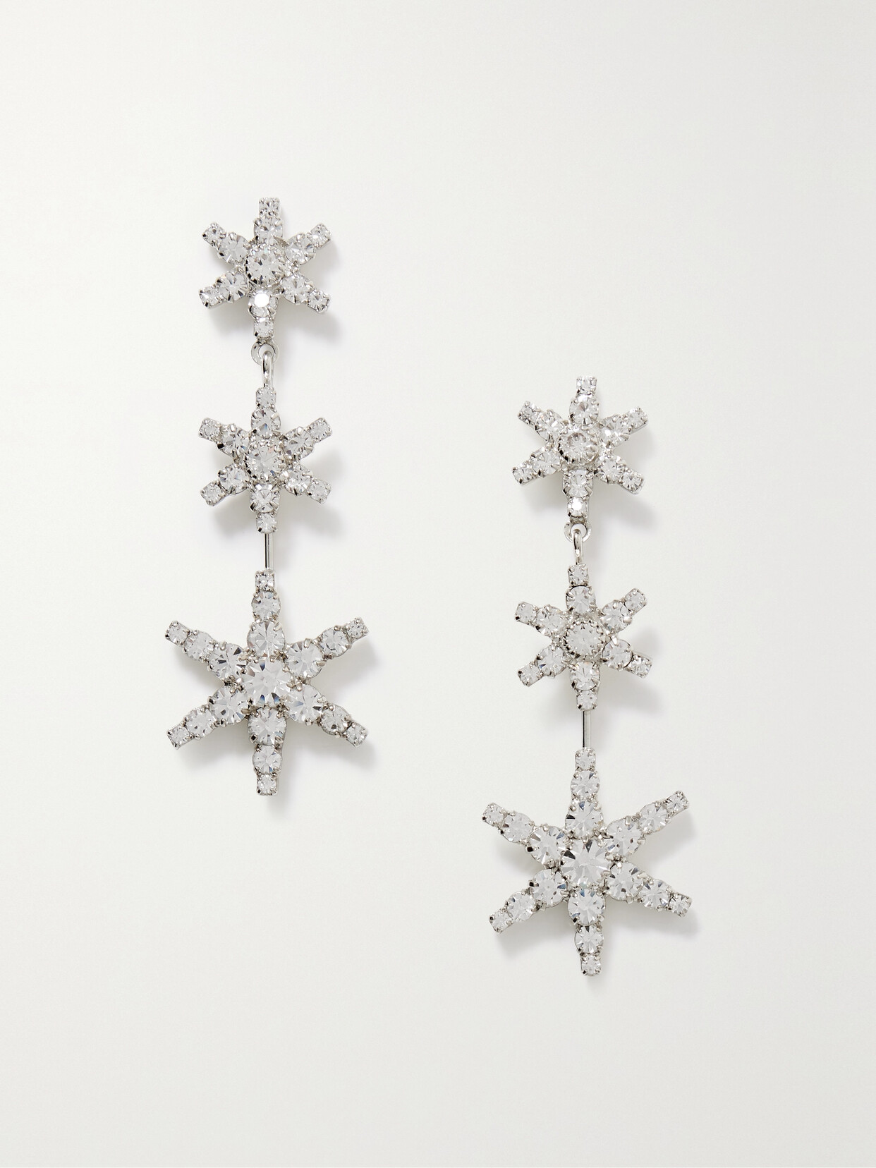 Jennifer Behr - Ares Silver-plated Crystal Earrings - One size