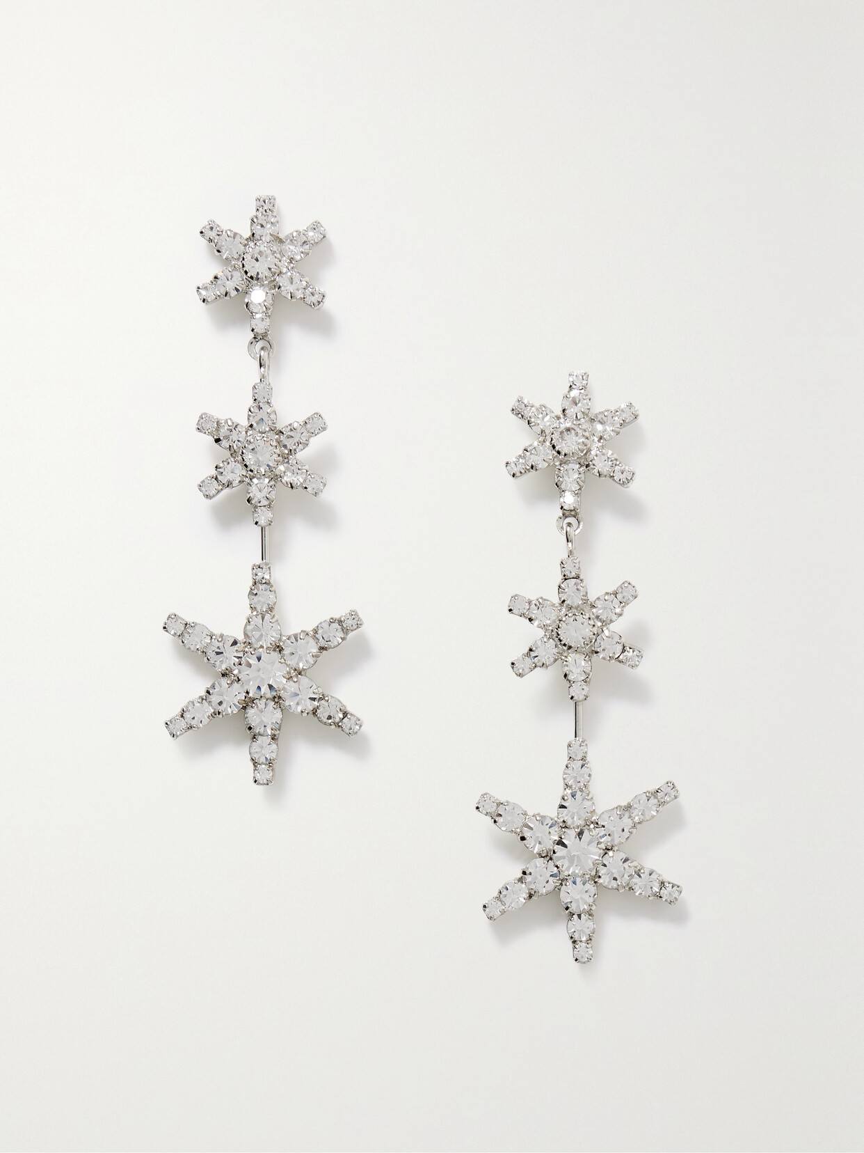 Jennifer Behr Ares Silver-plated Crystal Earrings