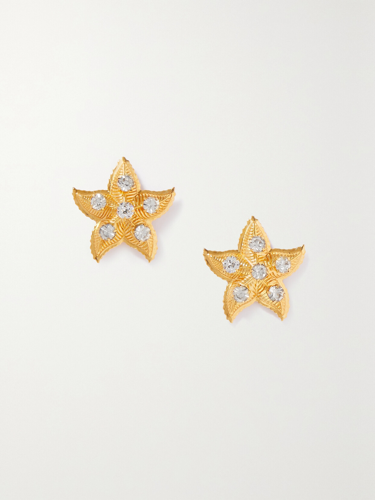 Jennifer Behr - Asteroida Gold-plated Crystal Earrings - One size