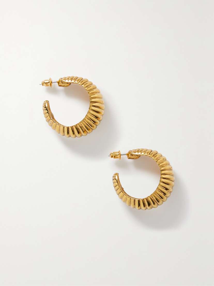 Jennifer Behr Brexton -plated Hoop Earrings - One size