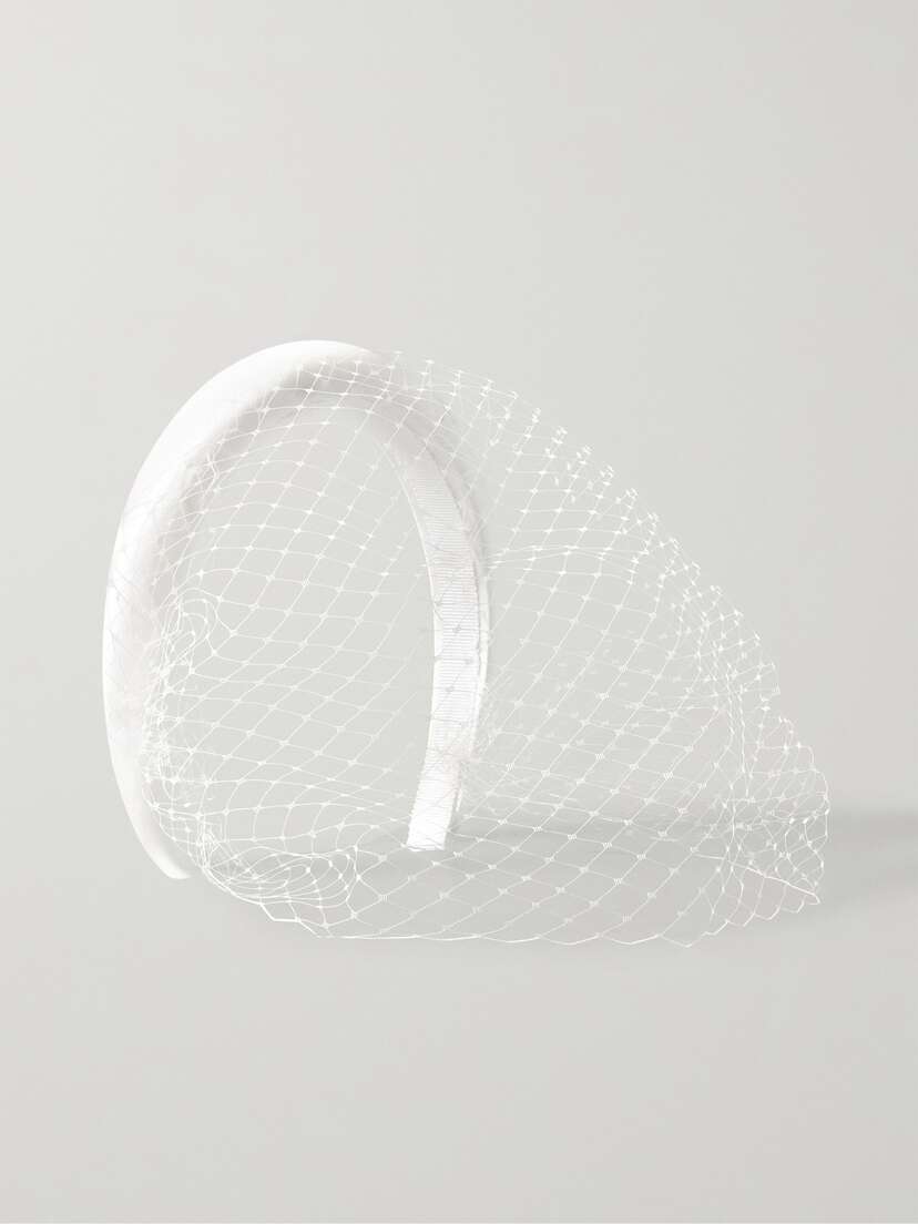 Jennifer Behr Tori Voilette Satin And Net Headband