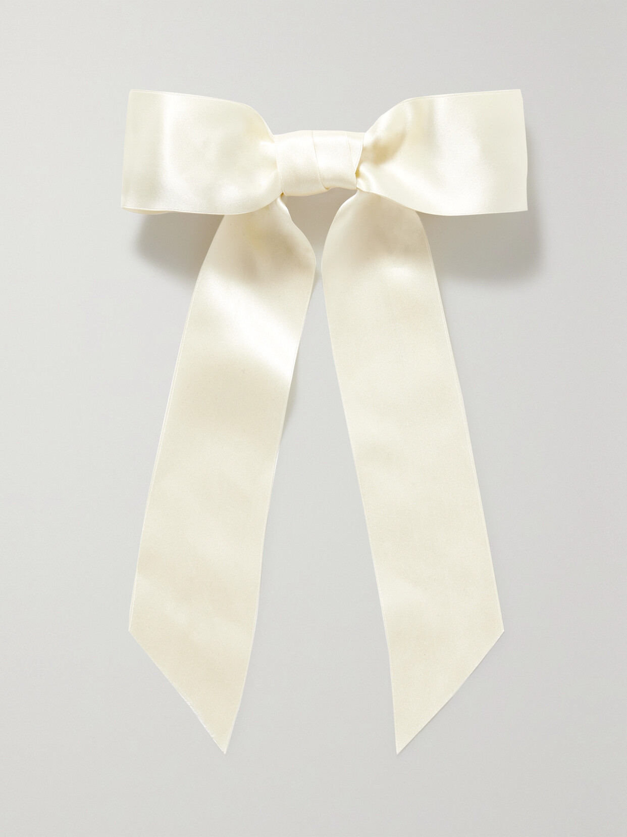 Jennifer Behr - Virginia Silk-satin Bow Hair Clip - Cream