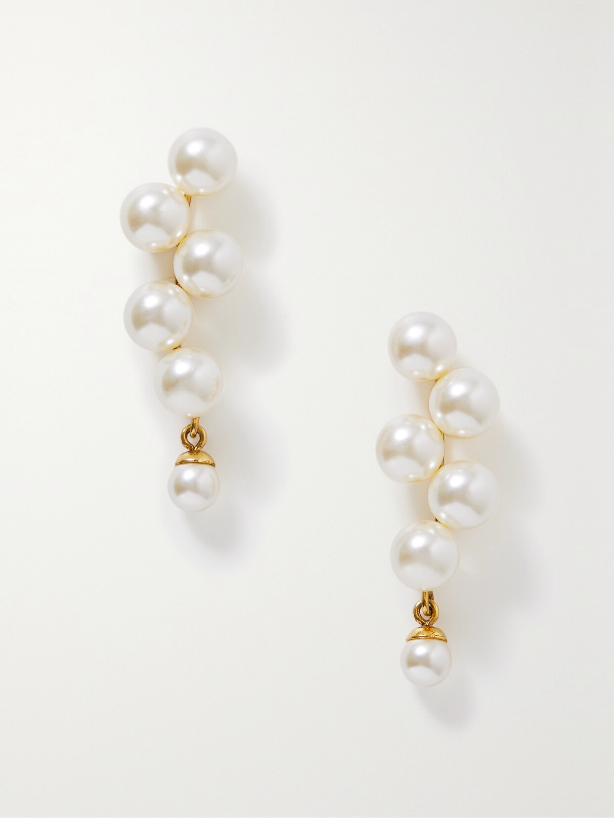 Jennifer Behr Marcella Gold-plated Faux Pearl Earrings In Pattern