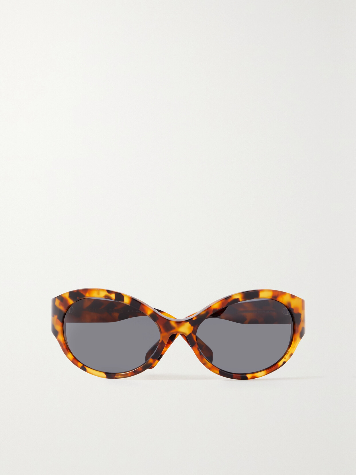 Celine Triomphe Oversized Round-frame Tortoiseshell Acetate Sunglasses In Brown