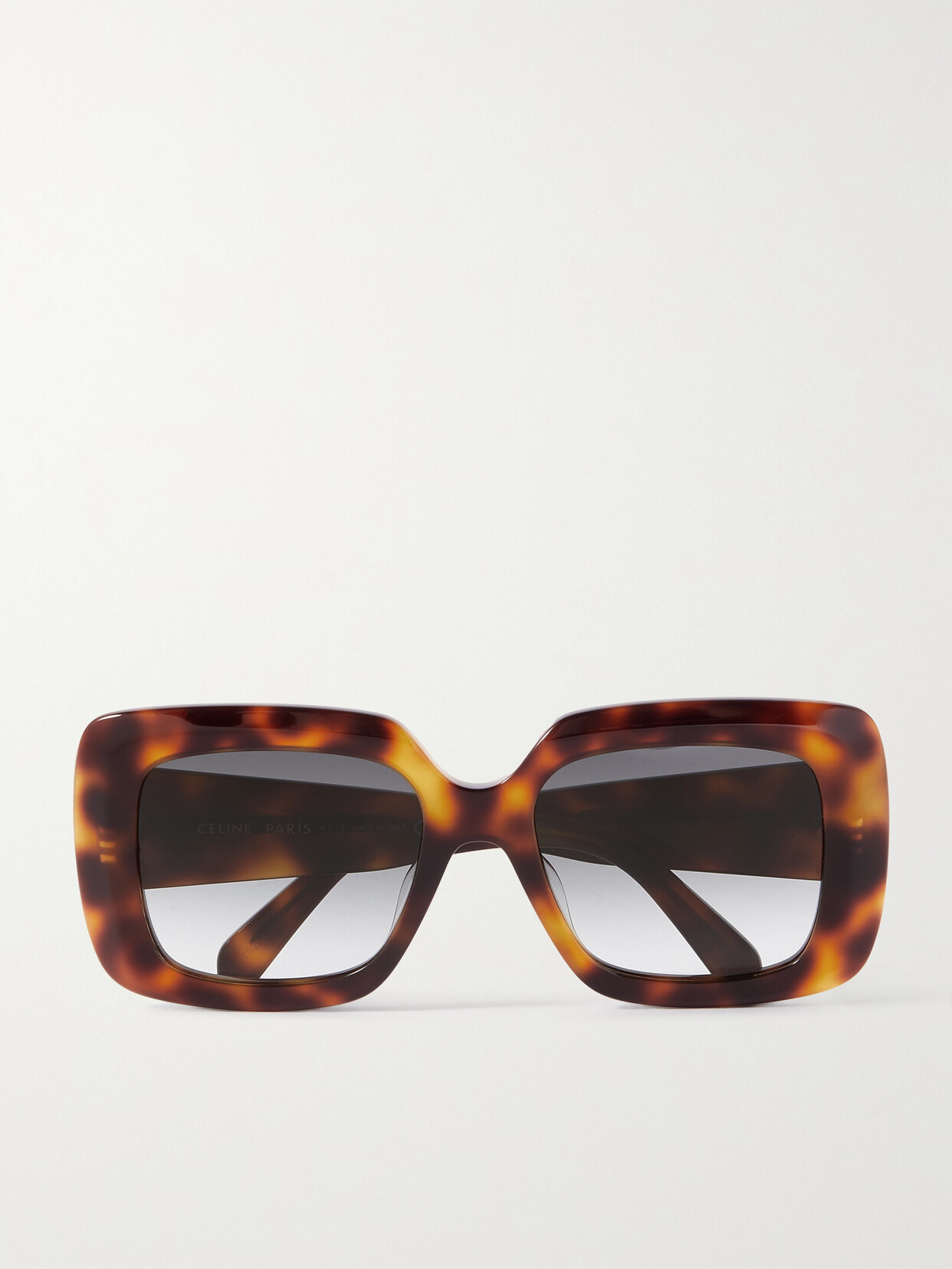 Celine Oversized Square-frame Tortoiseshell Acetate Sunglasses In Brown