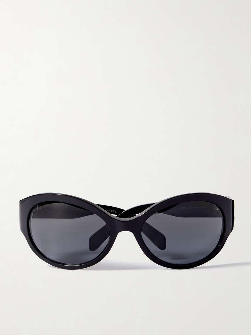 CELINE Eyewear Triomphe Oversized Round-frame Acetate Sunglasses