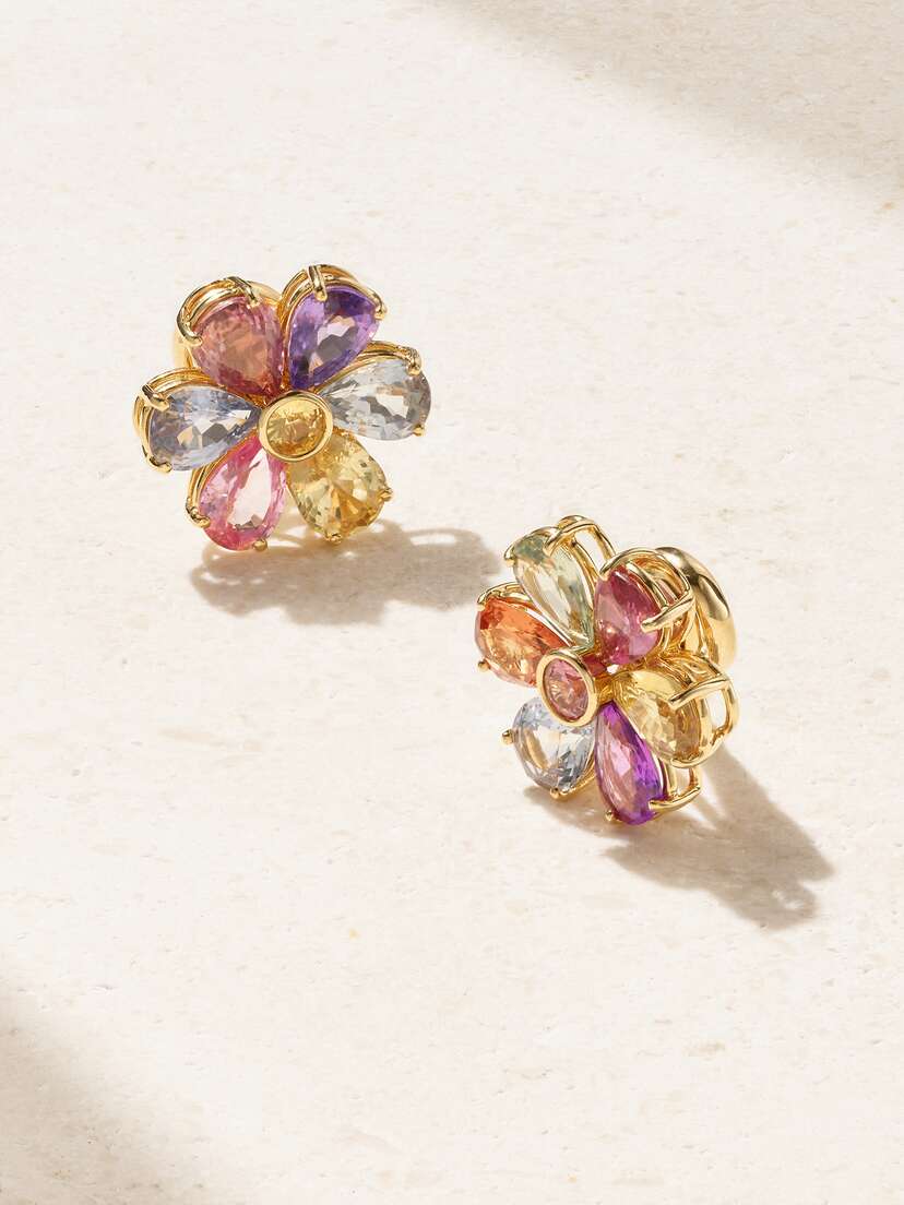 Bayco 18-karat Gold Sapphire Earrings