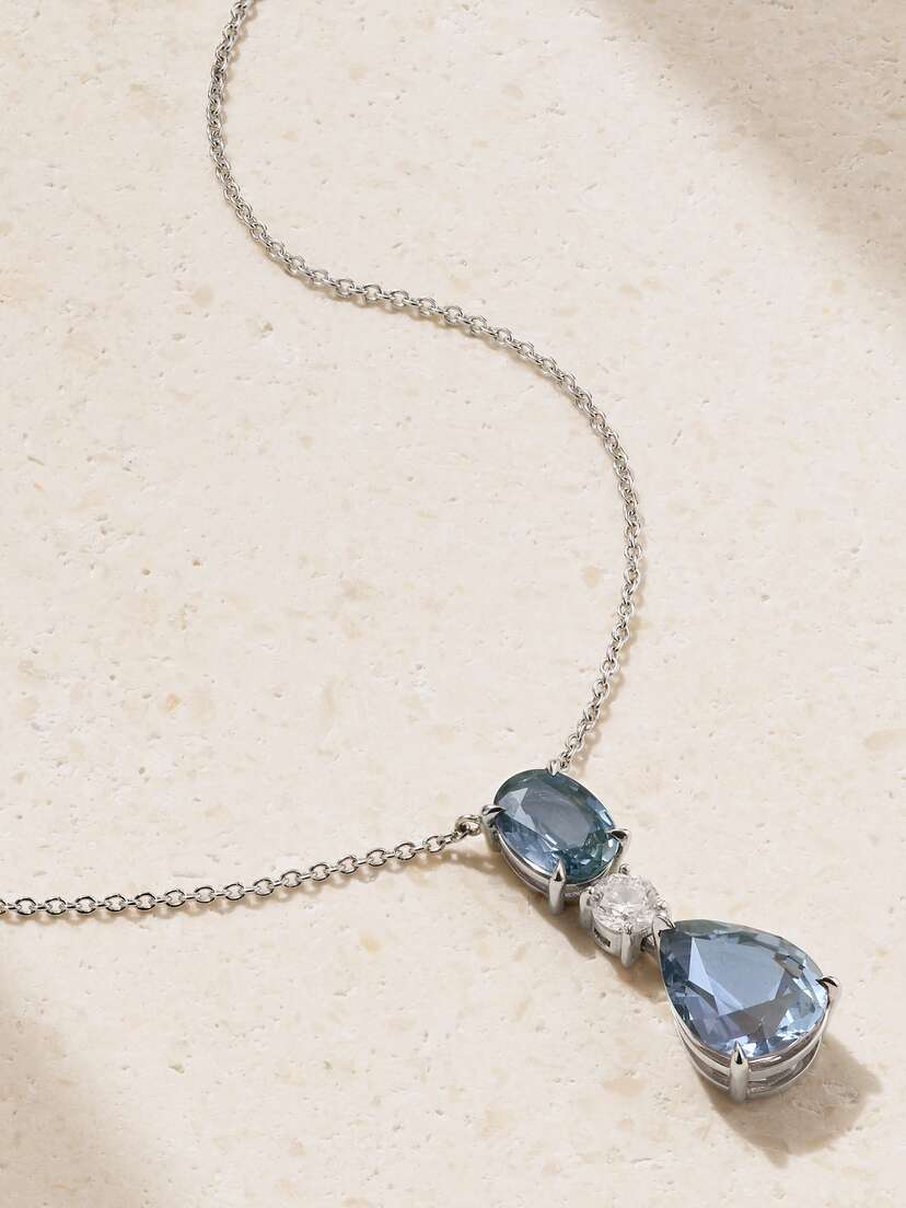 Bayco Platinum, Sapphire And Diamond Necklace