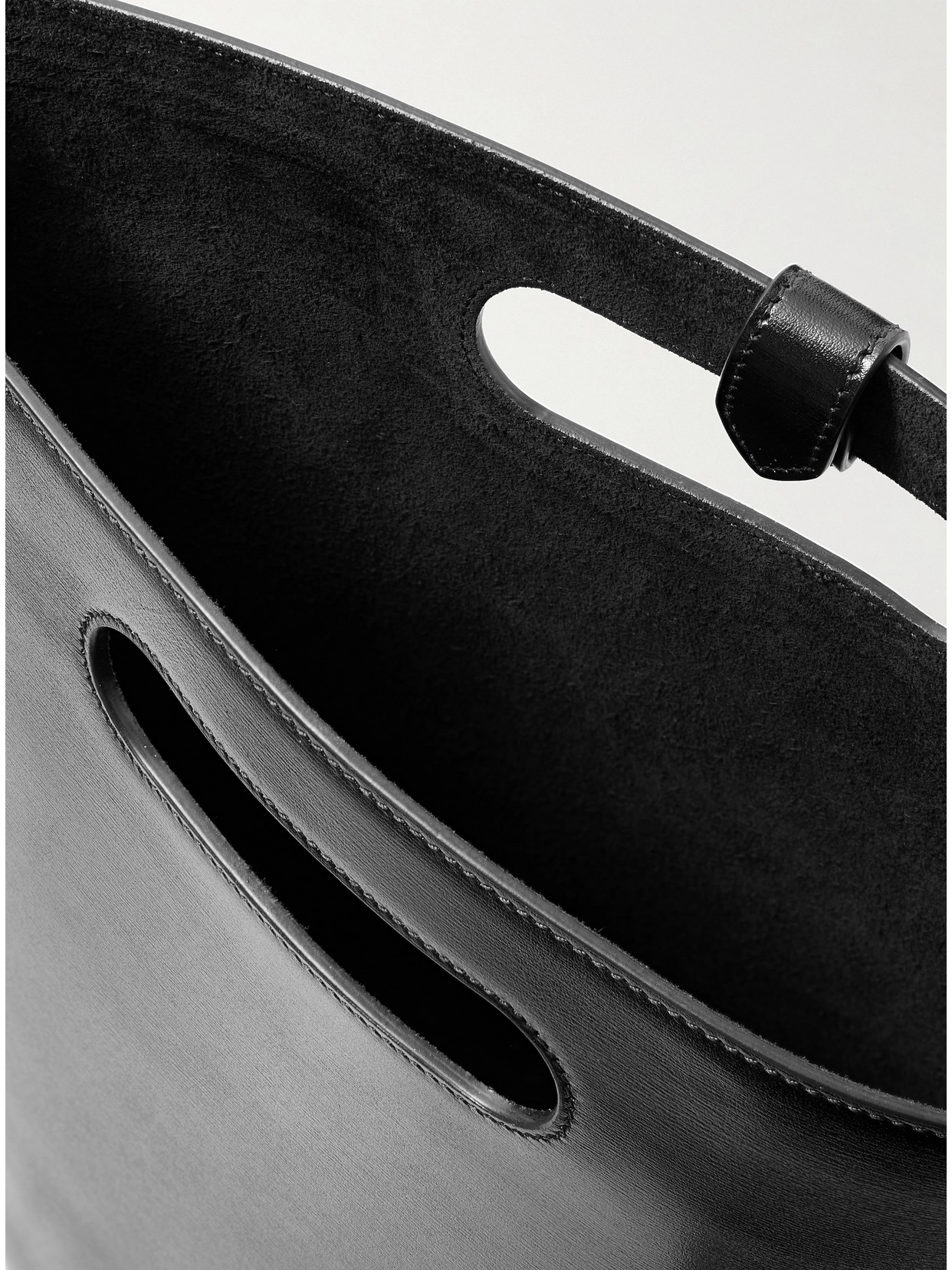 Alaïa Small Folded Leather Tote Bag In Black