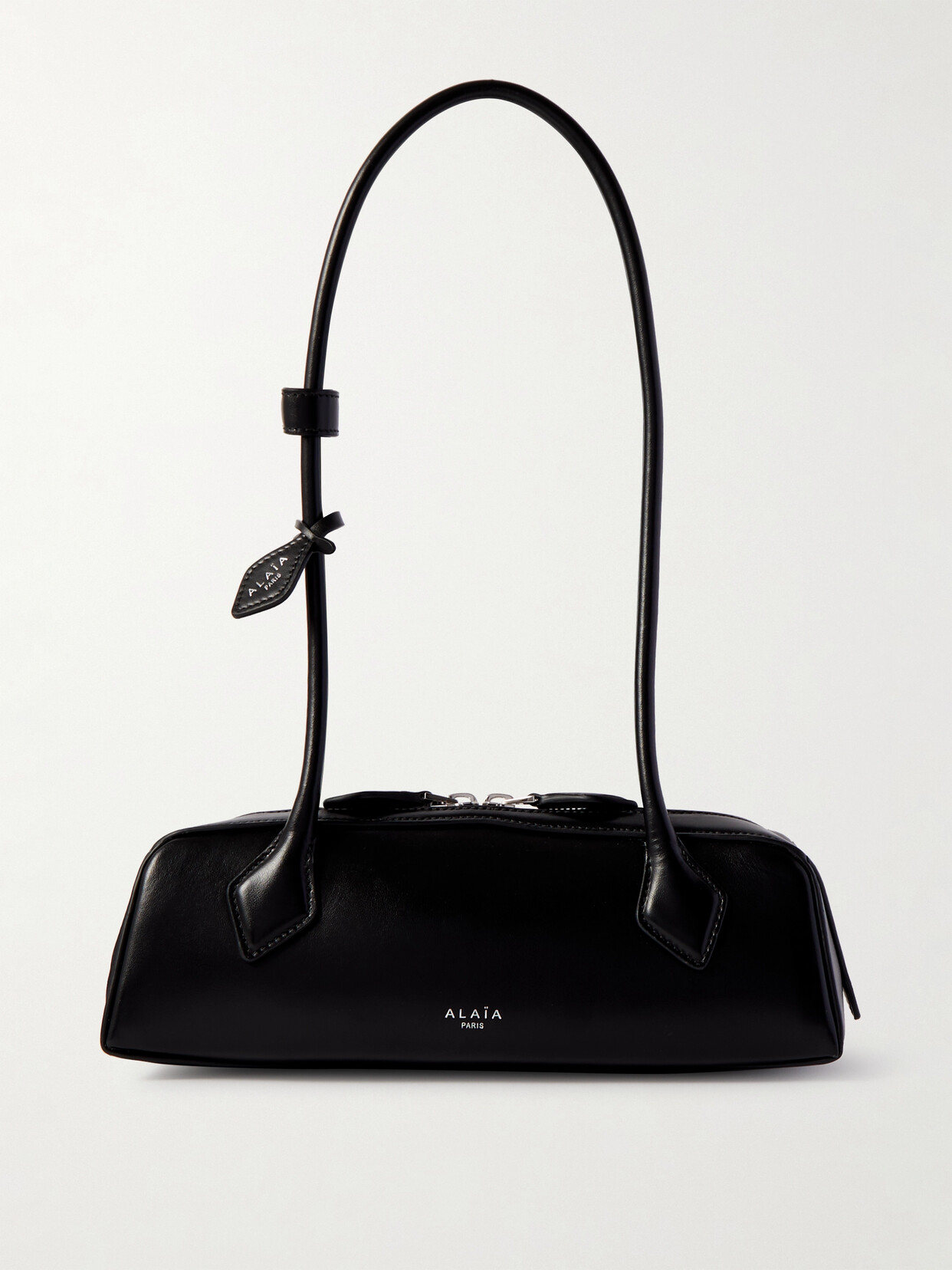 Alaïa Womens Alaia Le Teckel Branded-tag Leather Shoulder Bag In Black